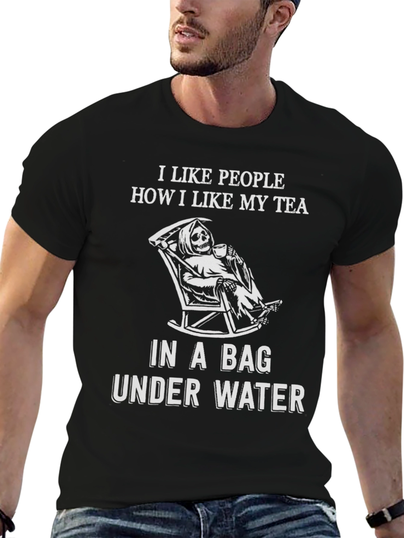 Humorous I Like People Graphic Tee