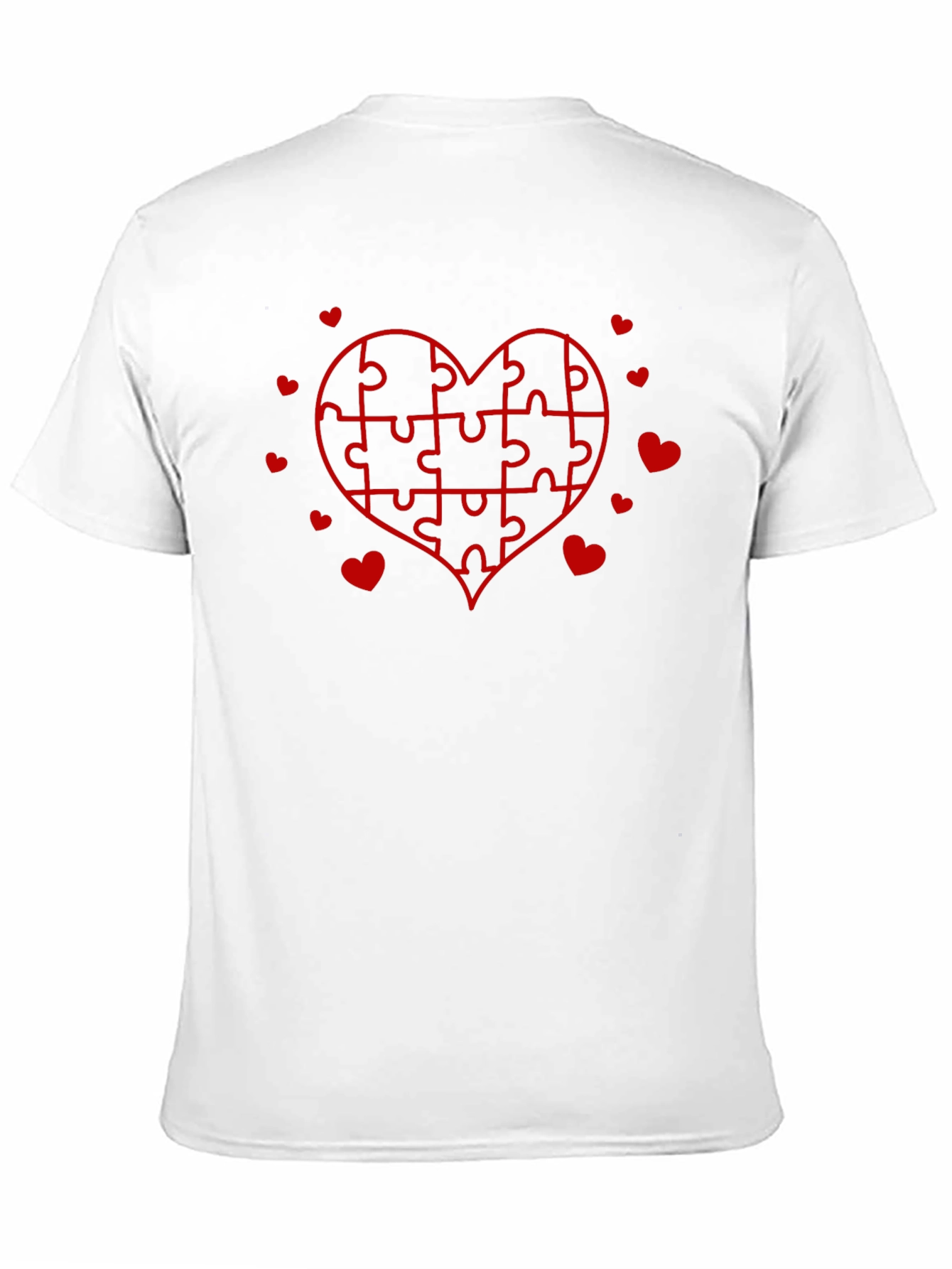 Heart Puzzle Graphic Tee - Black