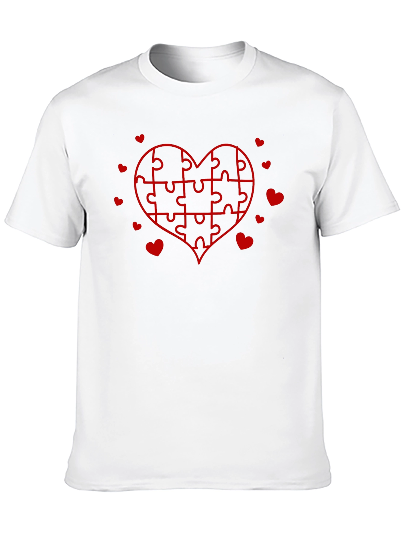 Heart Puzzle Graphic Tee - Black