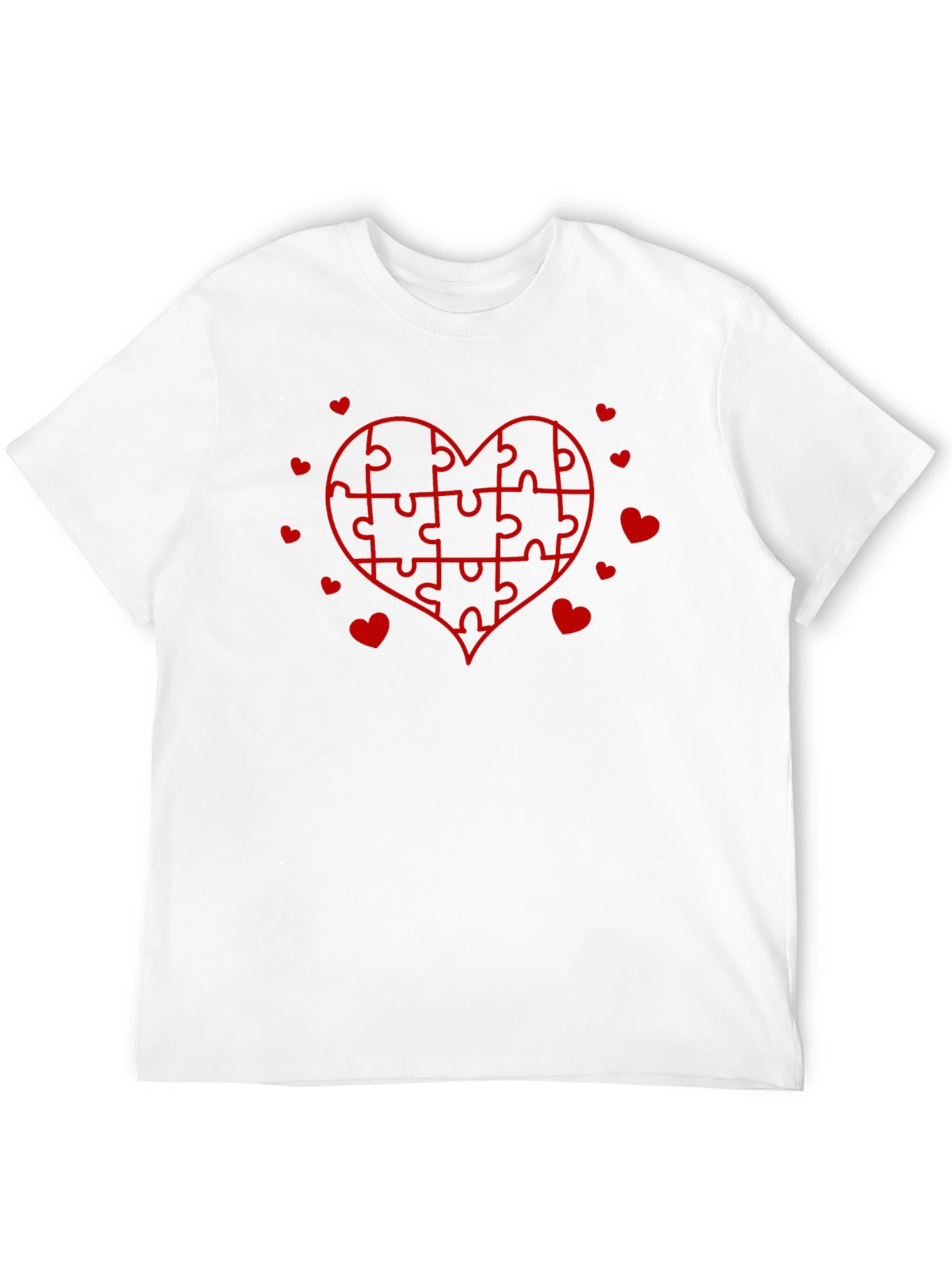 Heart Puzzle Graphic Tee - Black