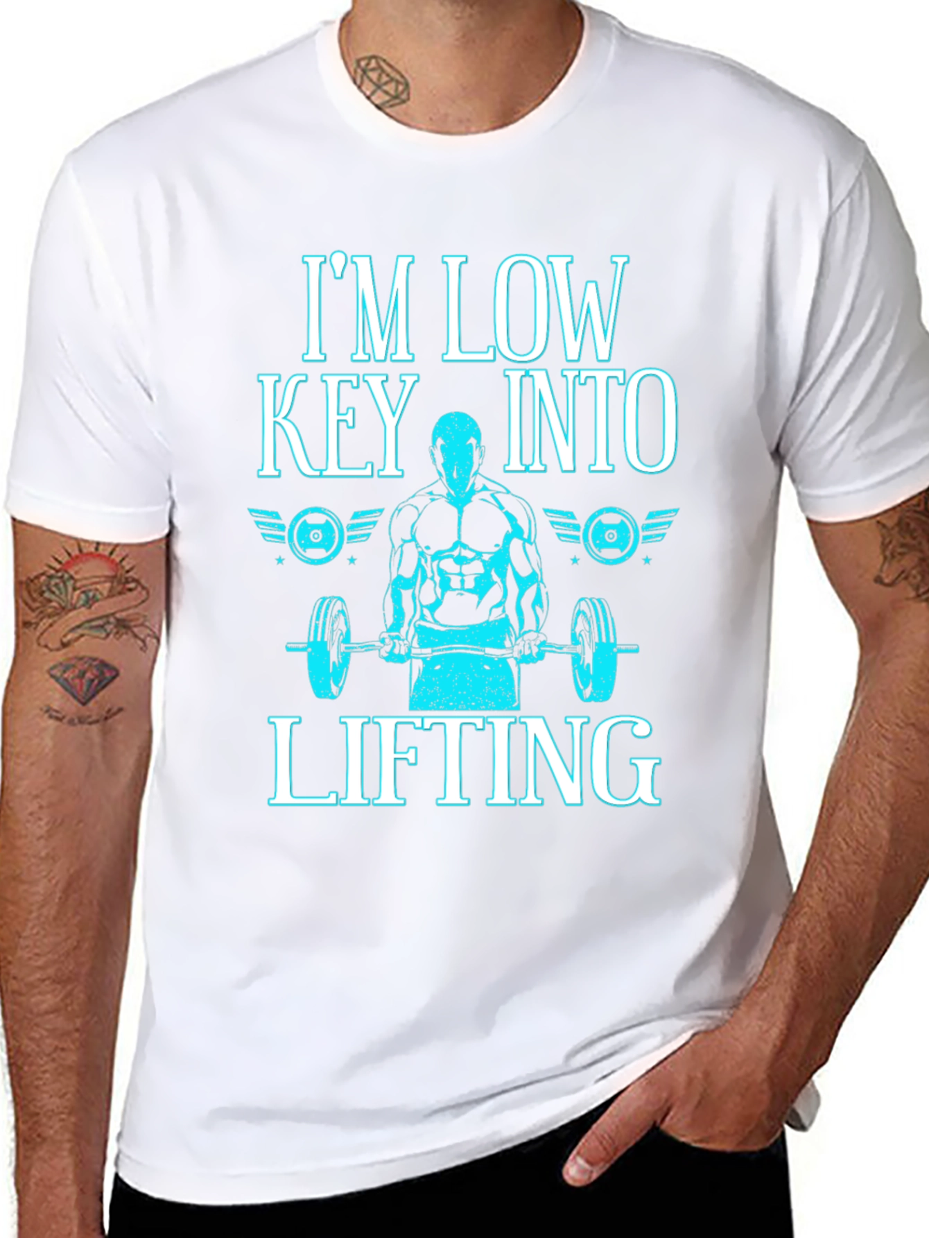 Im Low Key Into Lifting Black T-Shirt