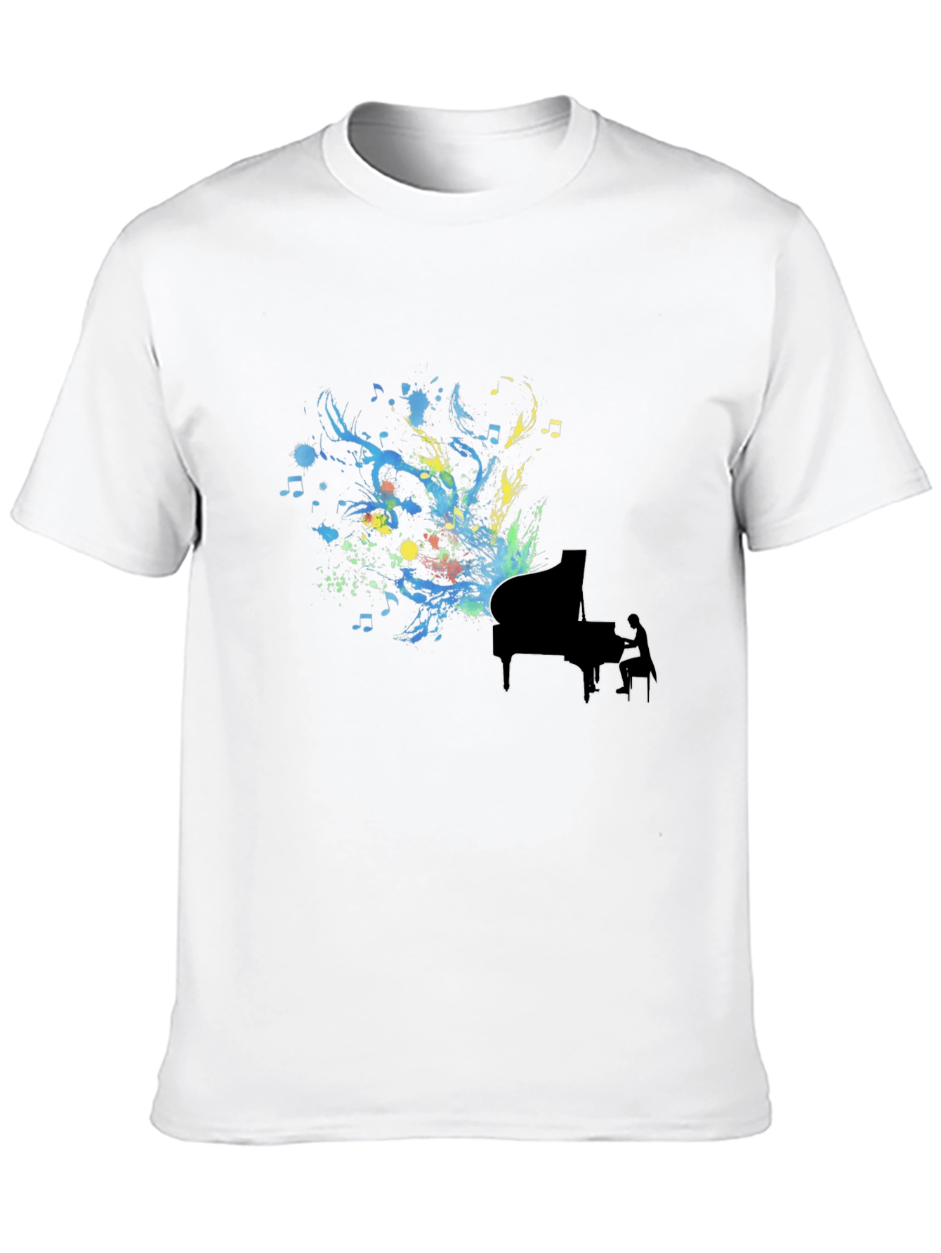 Abstract Piano Art Black T-Shirt