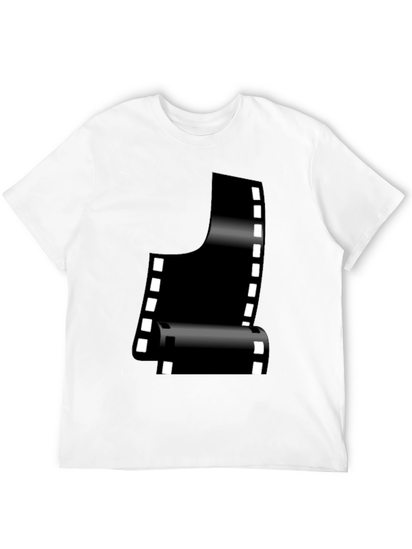 Retro Film Reel Graphic Black T-Shirt