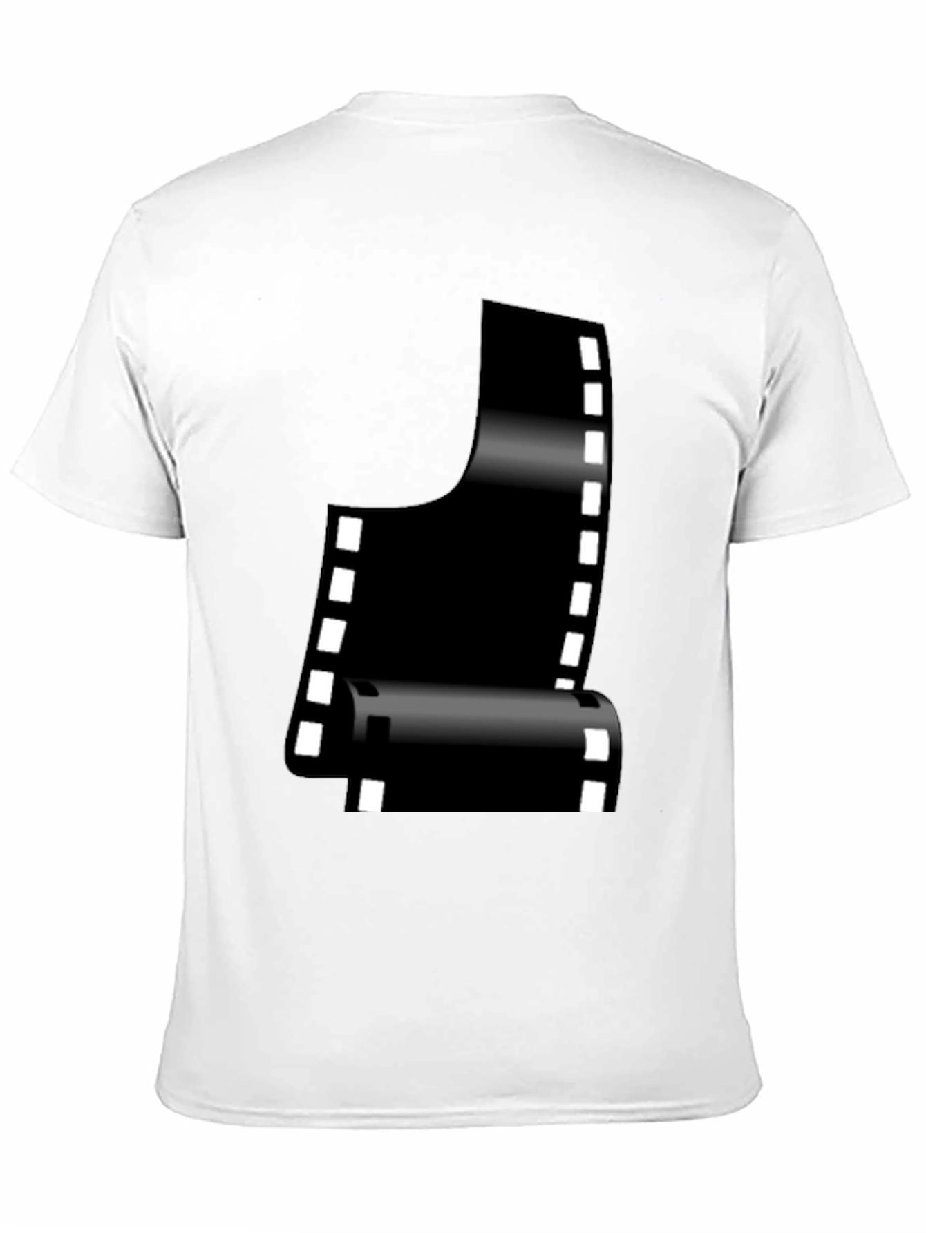 Retro Film Reel Graphic Black T-Shirt
