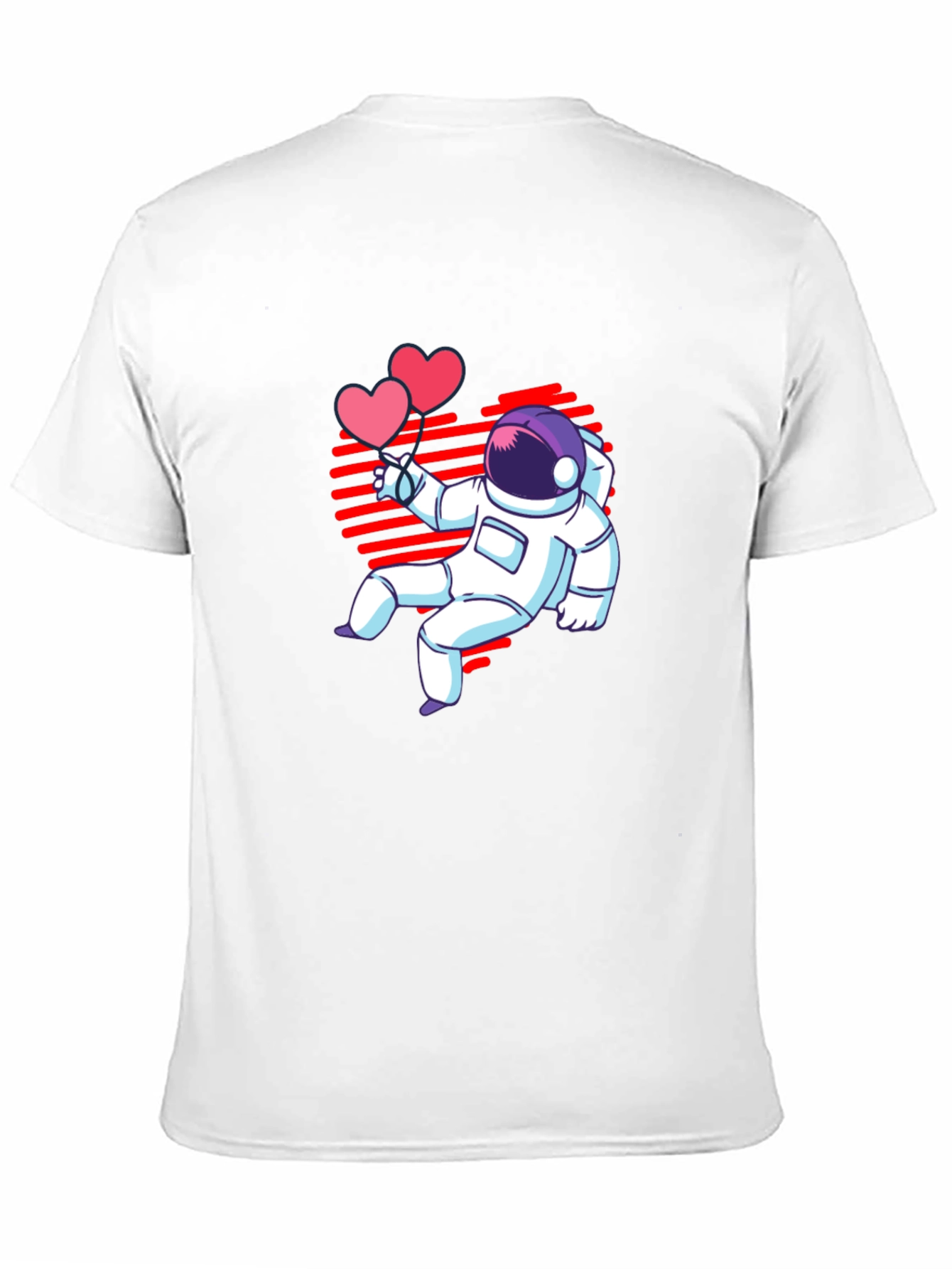 Astronaut Heart Balloons Graphic T-Shirt