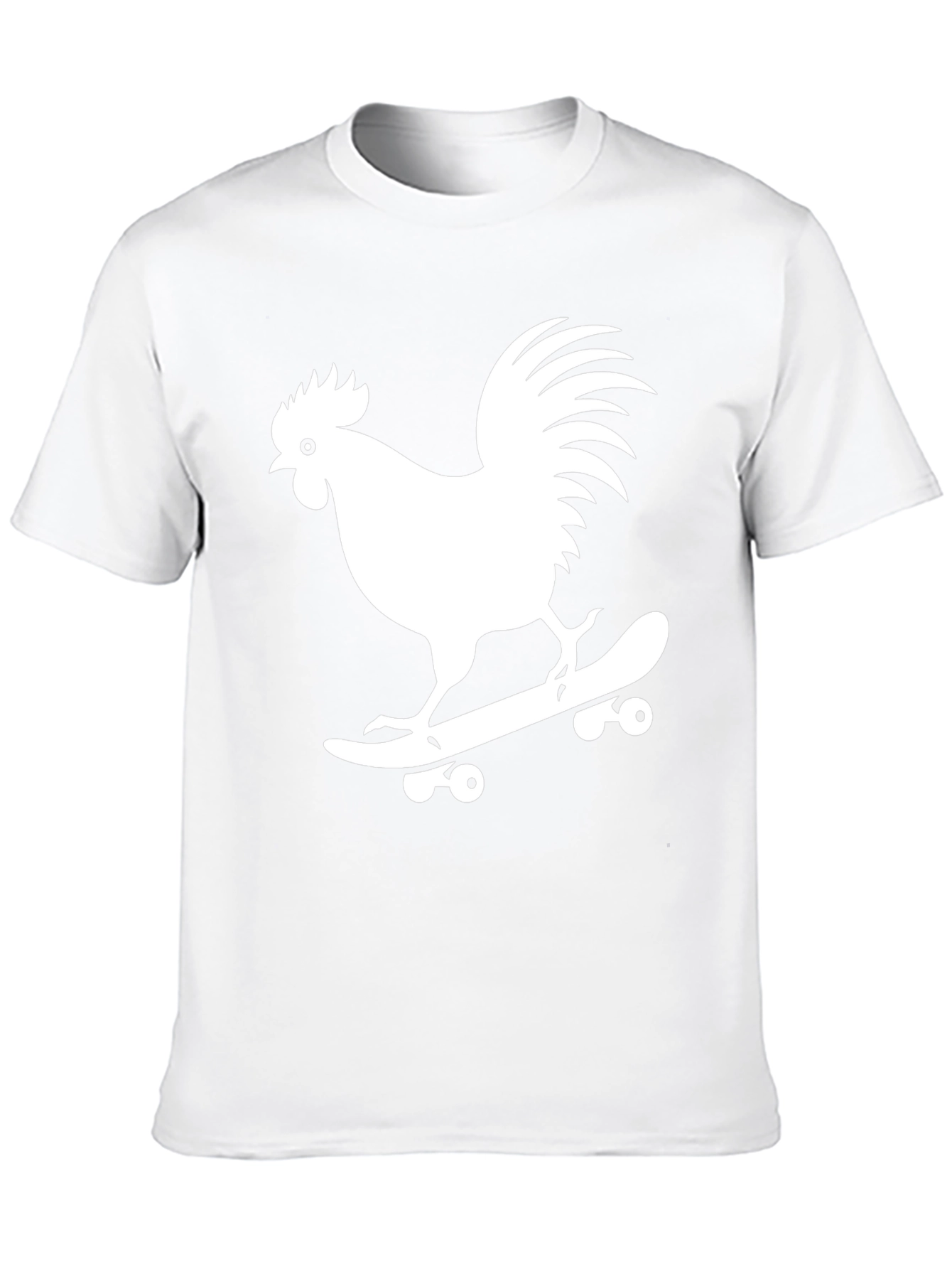 Cool Rooster Skateboarder Graphic Tee