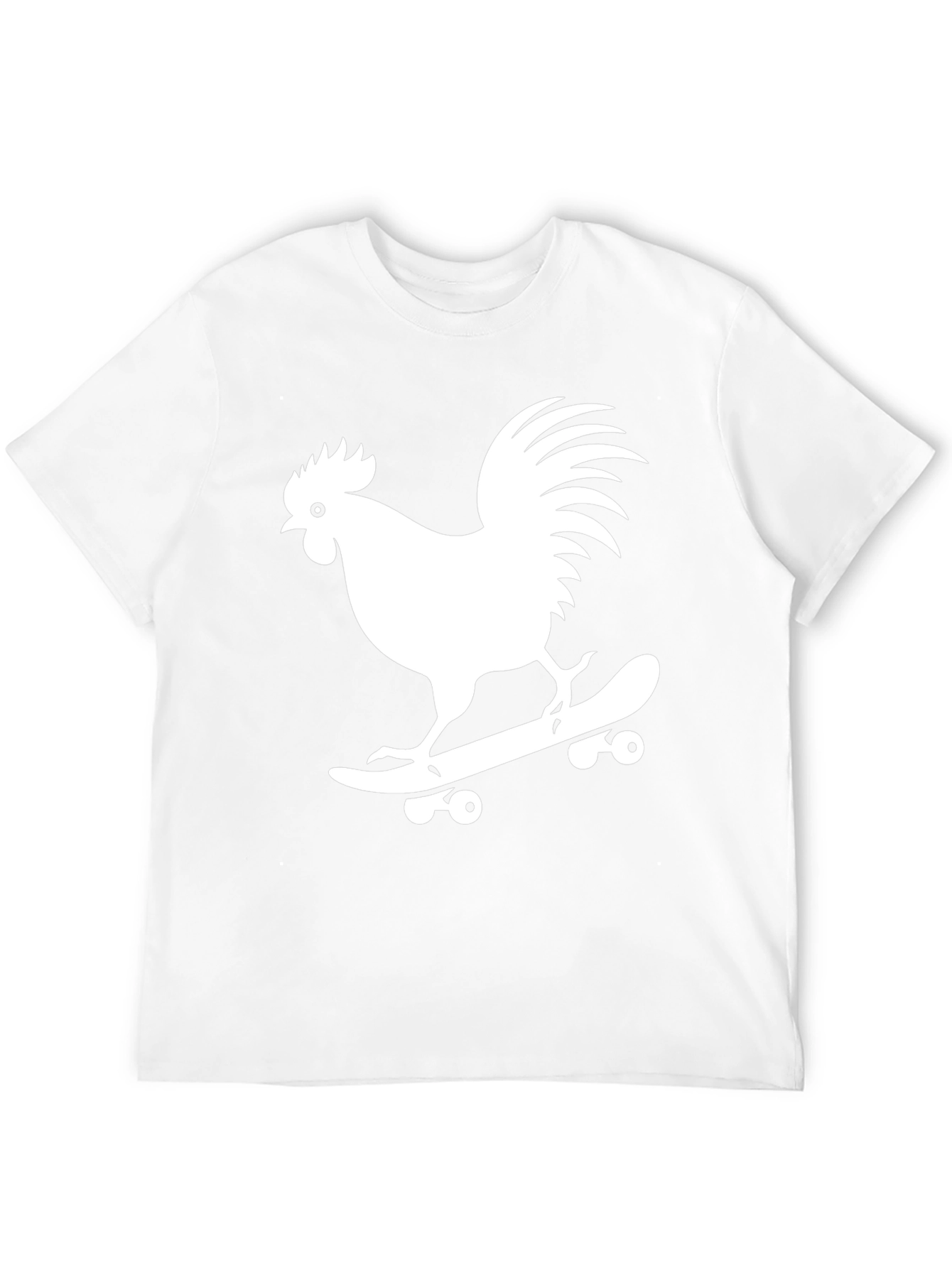 Cool Rooster Skateboarder Graphic Tee