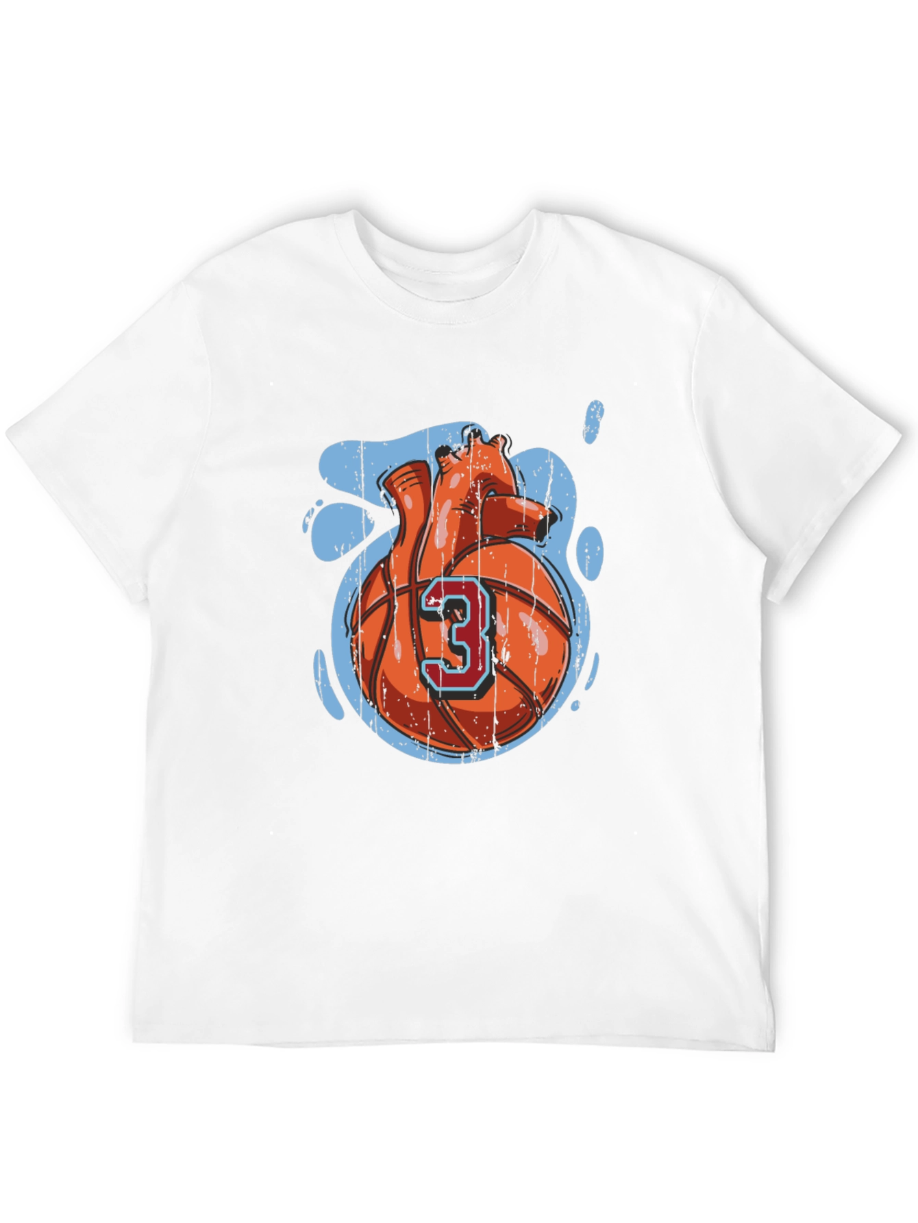 Heart Basketball T-Shirt - Black
