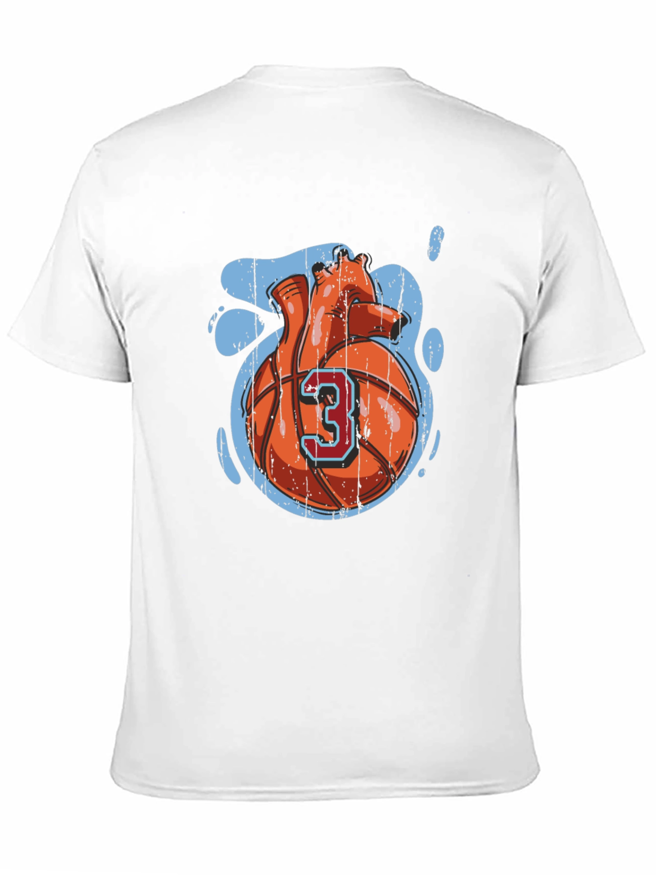 Heart Basketball T-Shirt - Black