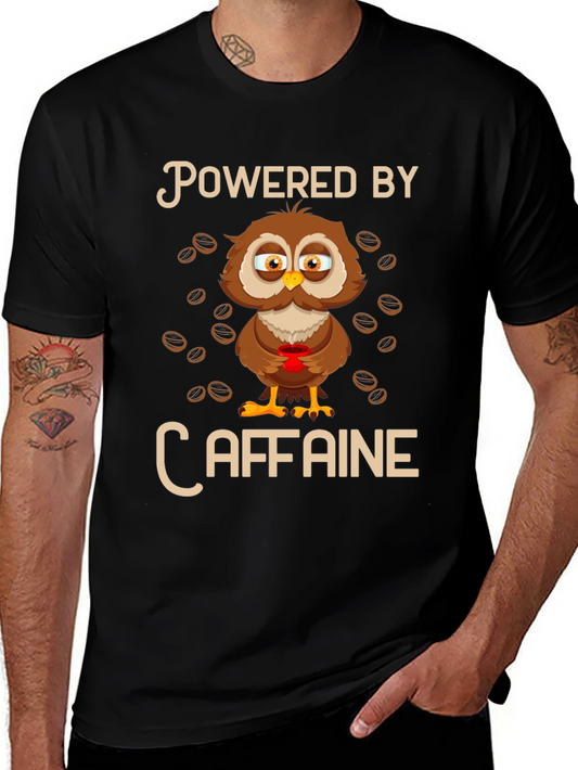 Powered By Caffeine Owl T-Shirt