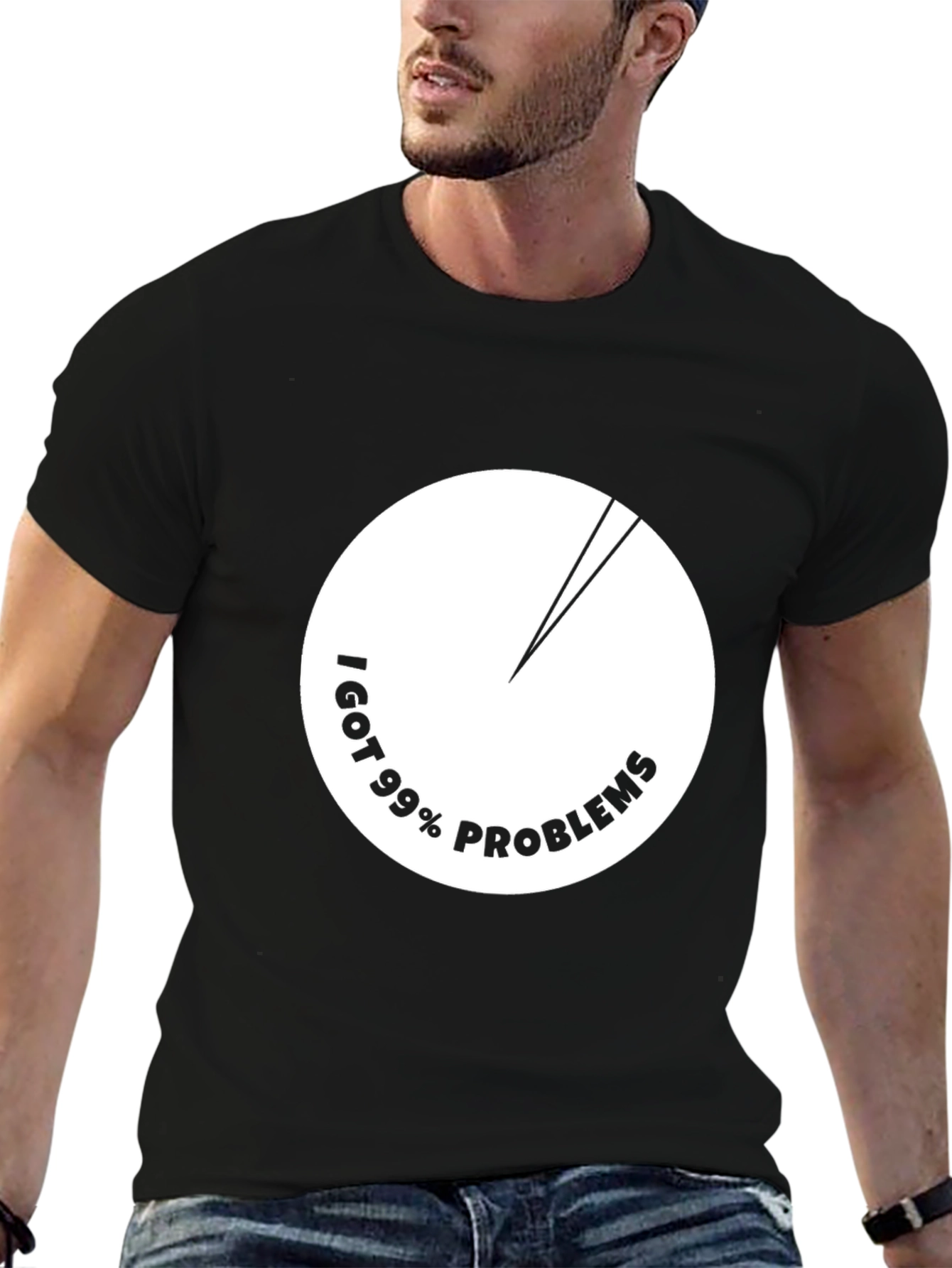 99% Problems T-Shirt - Black Crew Neck Cotton Tee