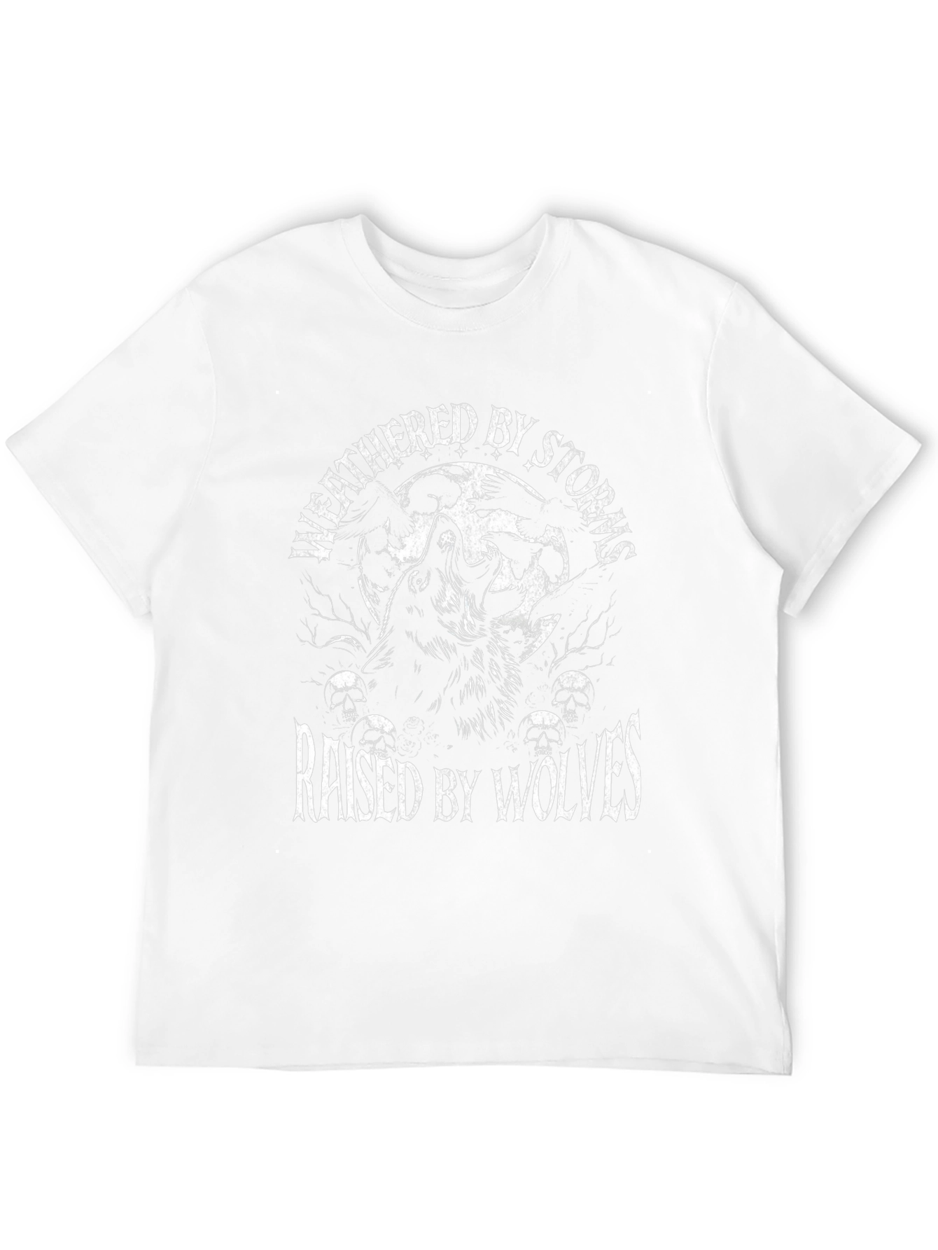 Weathered By Storms Raised By Wolves Graphic T-Shirt