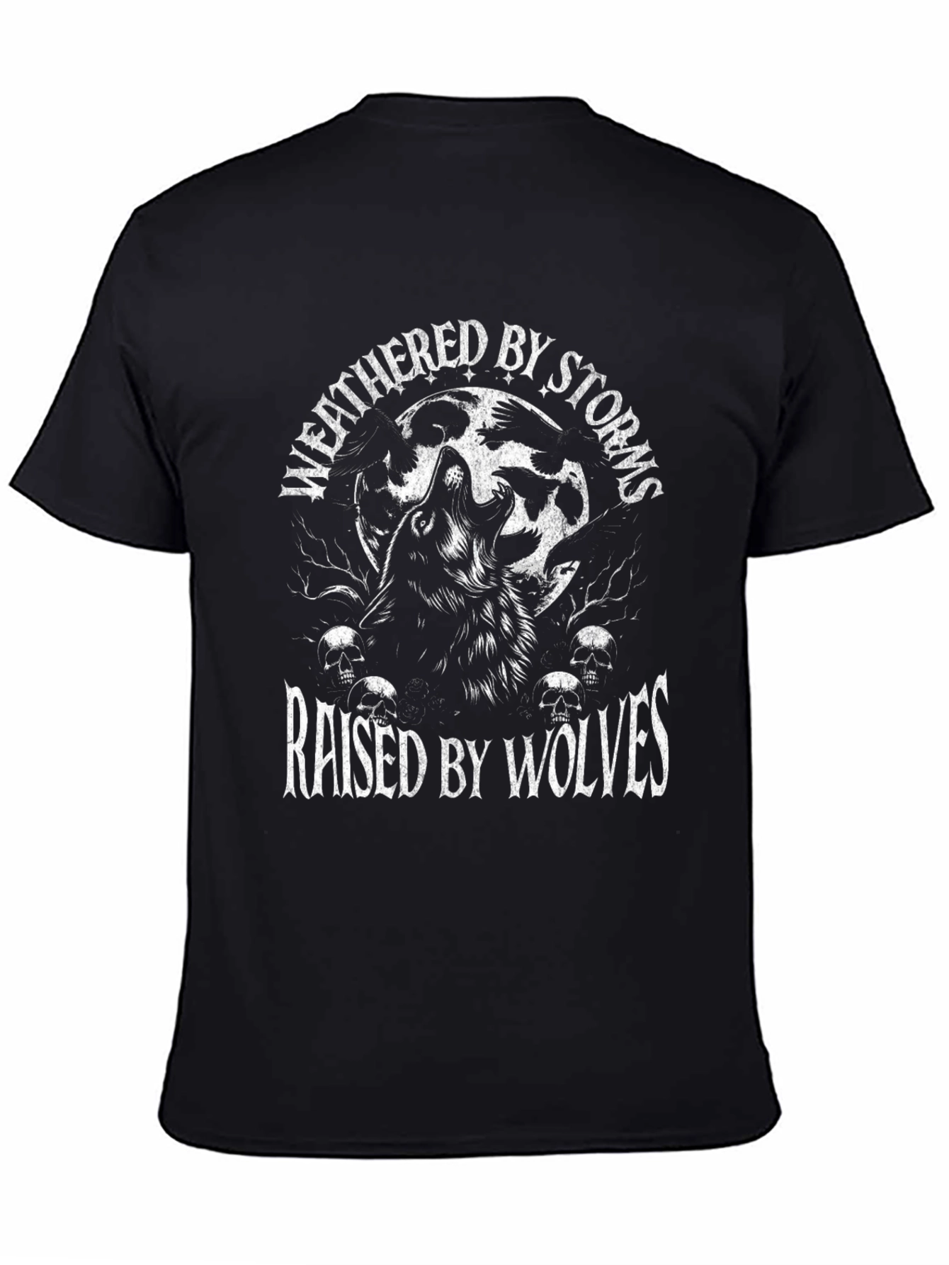 Weathered By Storms Raised By Wolves Graphic T-Shirt