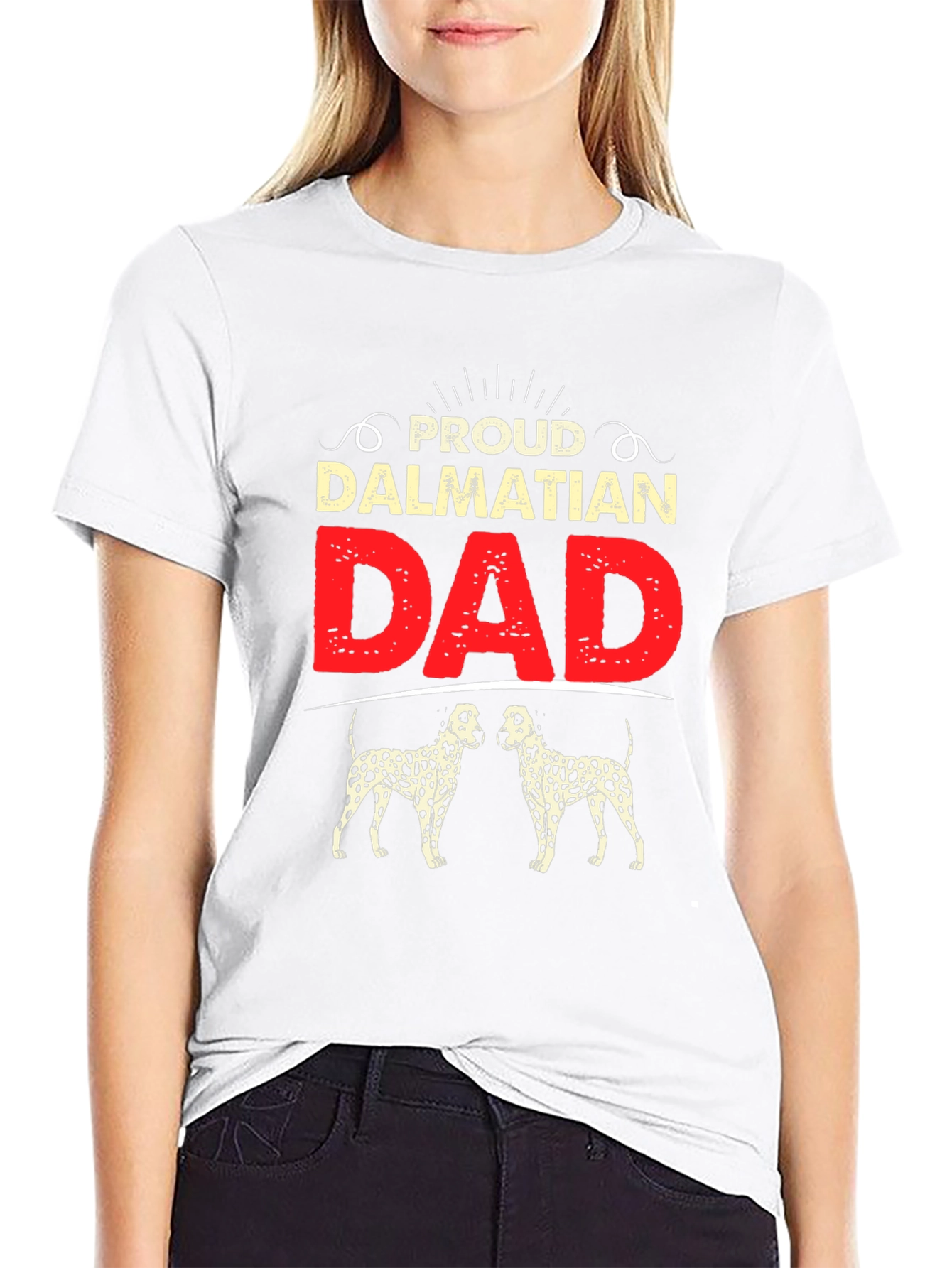 Proud Dalmatian Dad Black T-Shirt