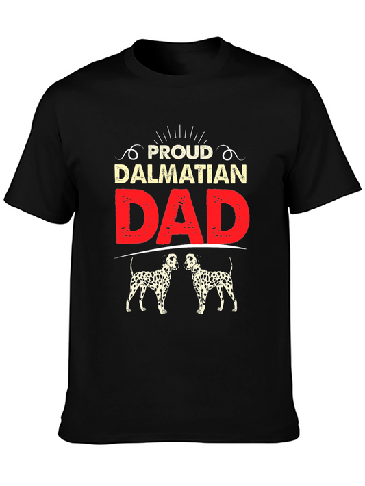 Proud Dalmatian Dad Black T-Shirt