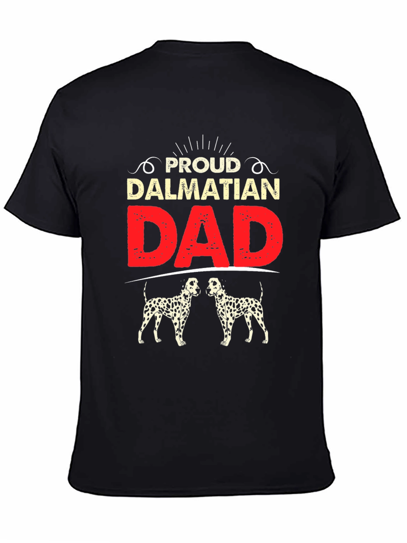 Proud Dalmatian Dad Black T-Shirt