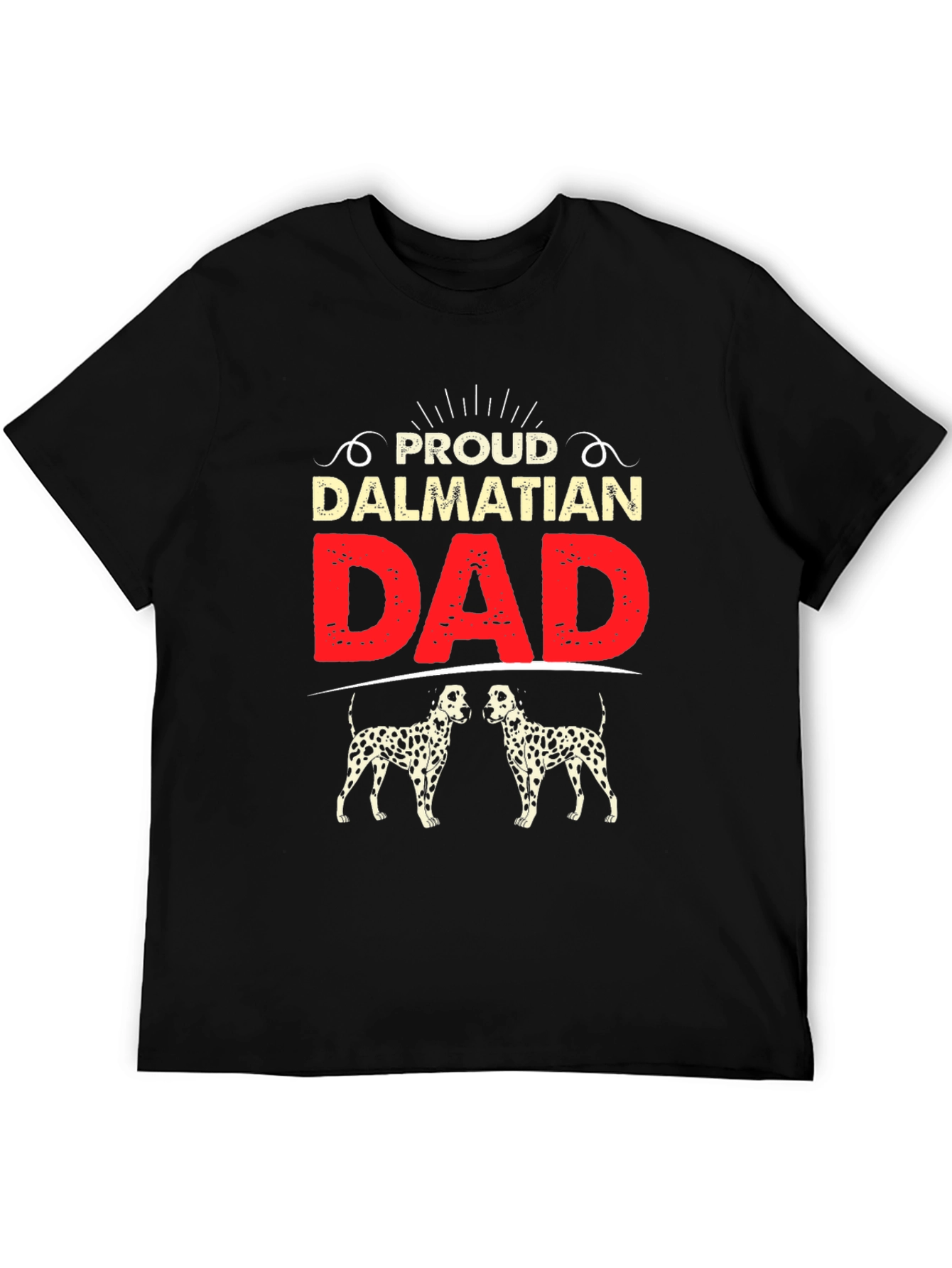Proud Dalmatian Dad Black T-Shirt