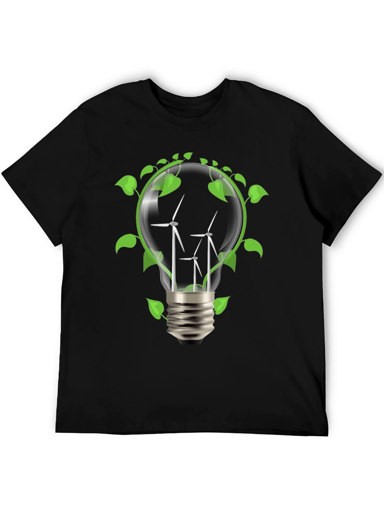 Eco-Friendly Wind Turbine Bulb T-Shirt