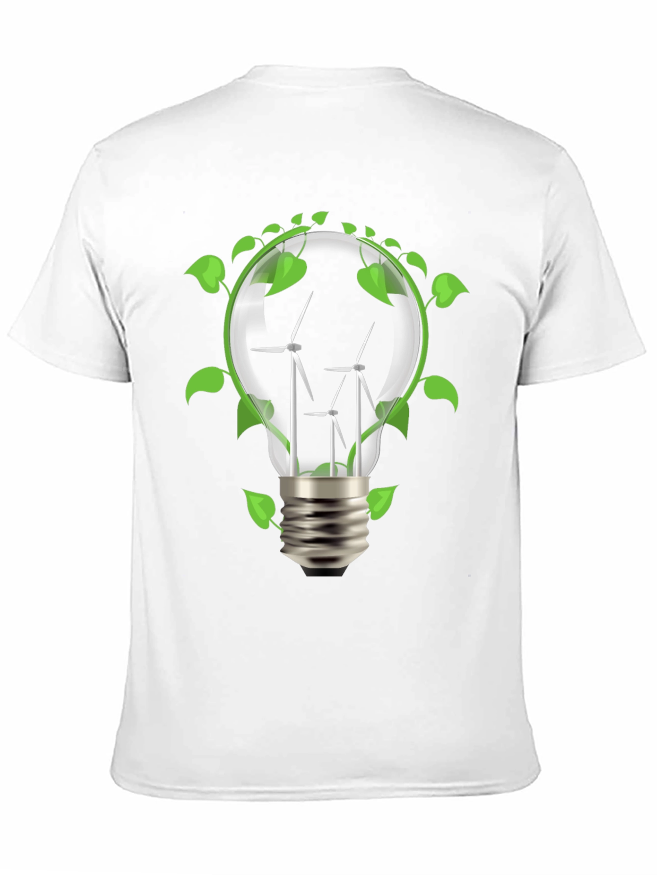 Eco-Friendly Wind Turbine Bulb T-Shirt