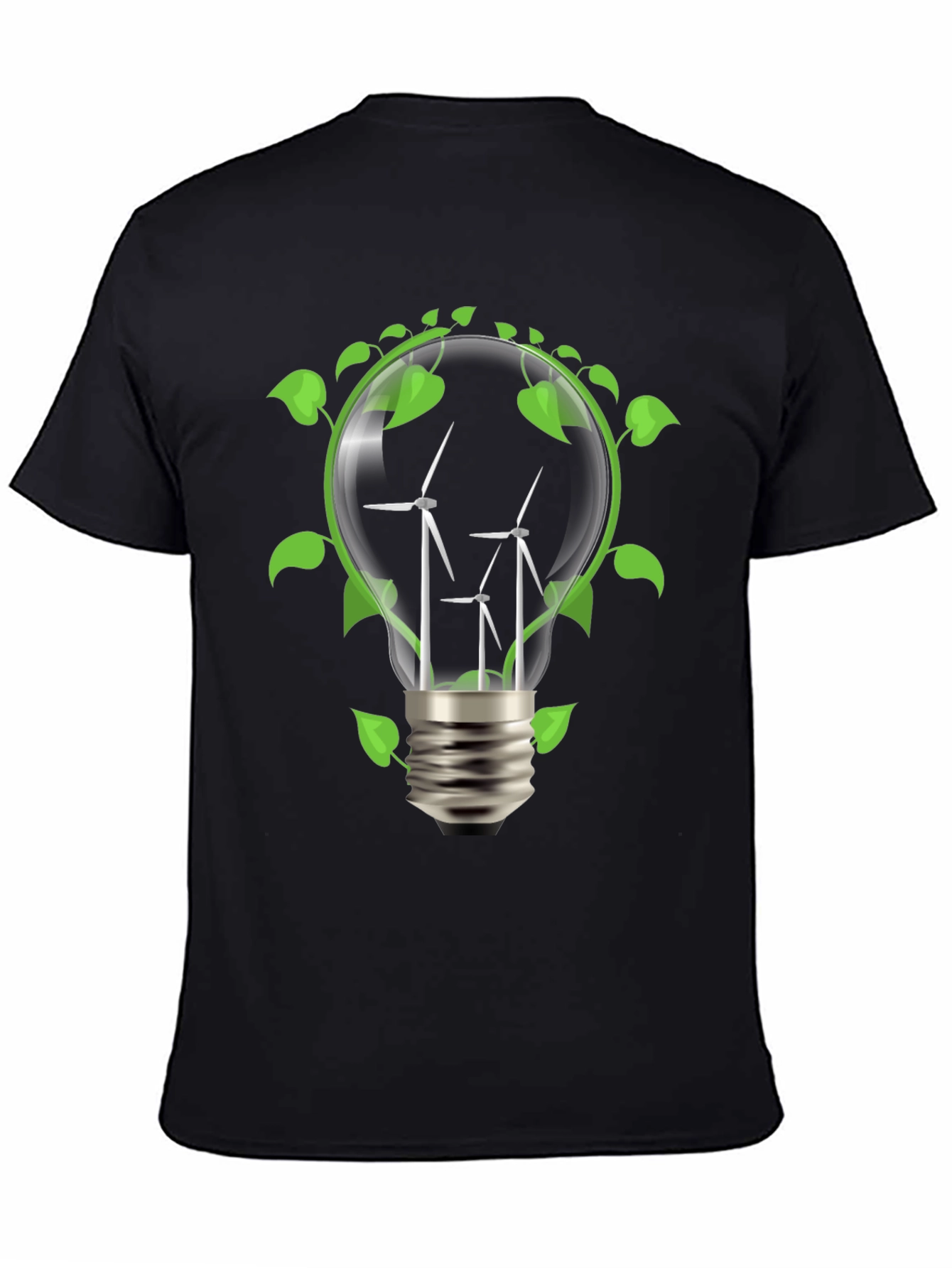 Eco-Friendly Wind Turbine Bulb T-Shirt