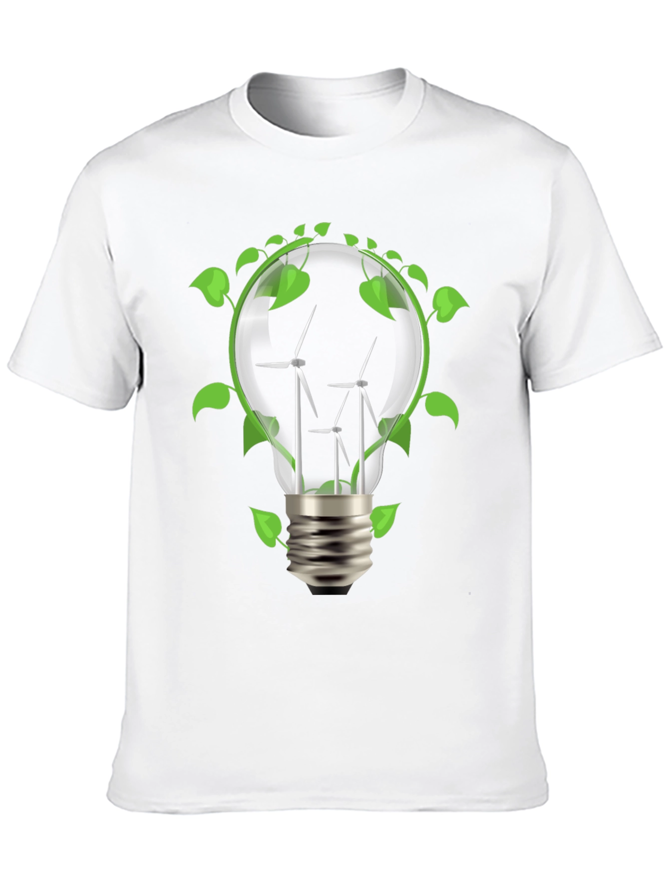 Eco-Friendly Wind Turbine Bulb T-Shirt