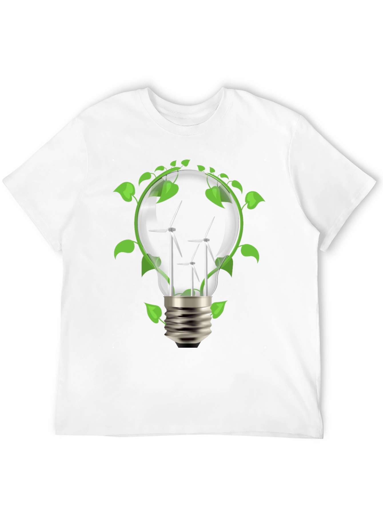 Eco-Friendly Wind Turbine Bulb T-Shirt