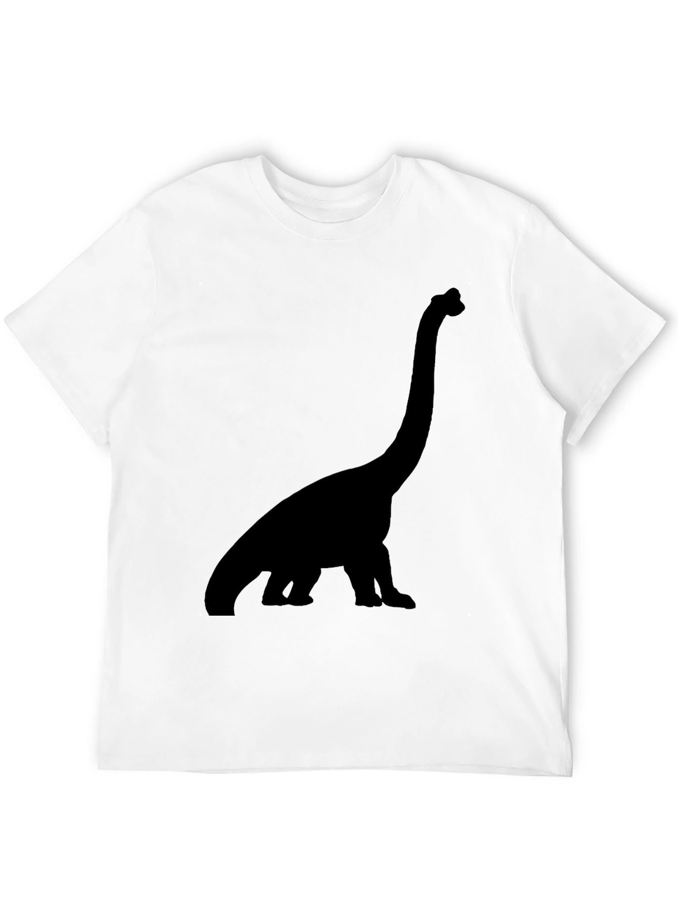 Dino Silhouette Tee - Black Cotton Casual Shirt
