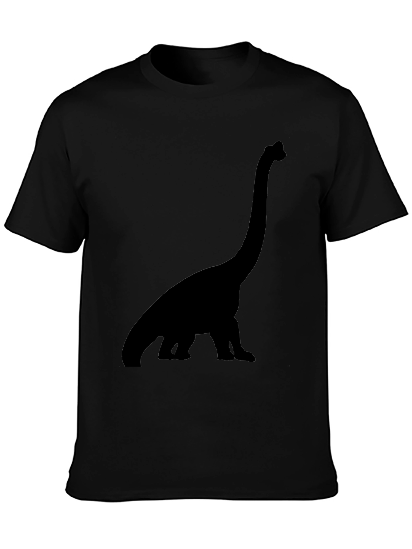 Dino Silhouette Tee - Black Cotton Casual Shirt