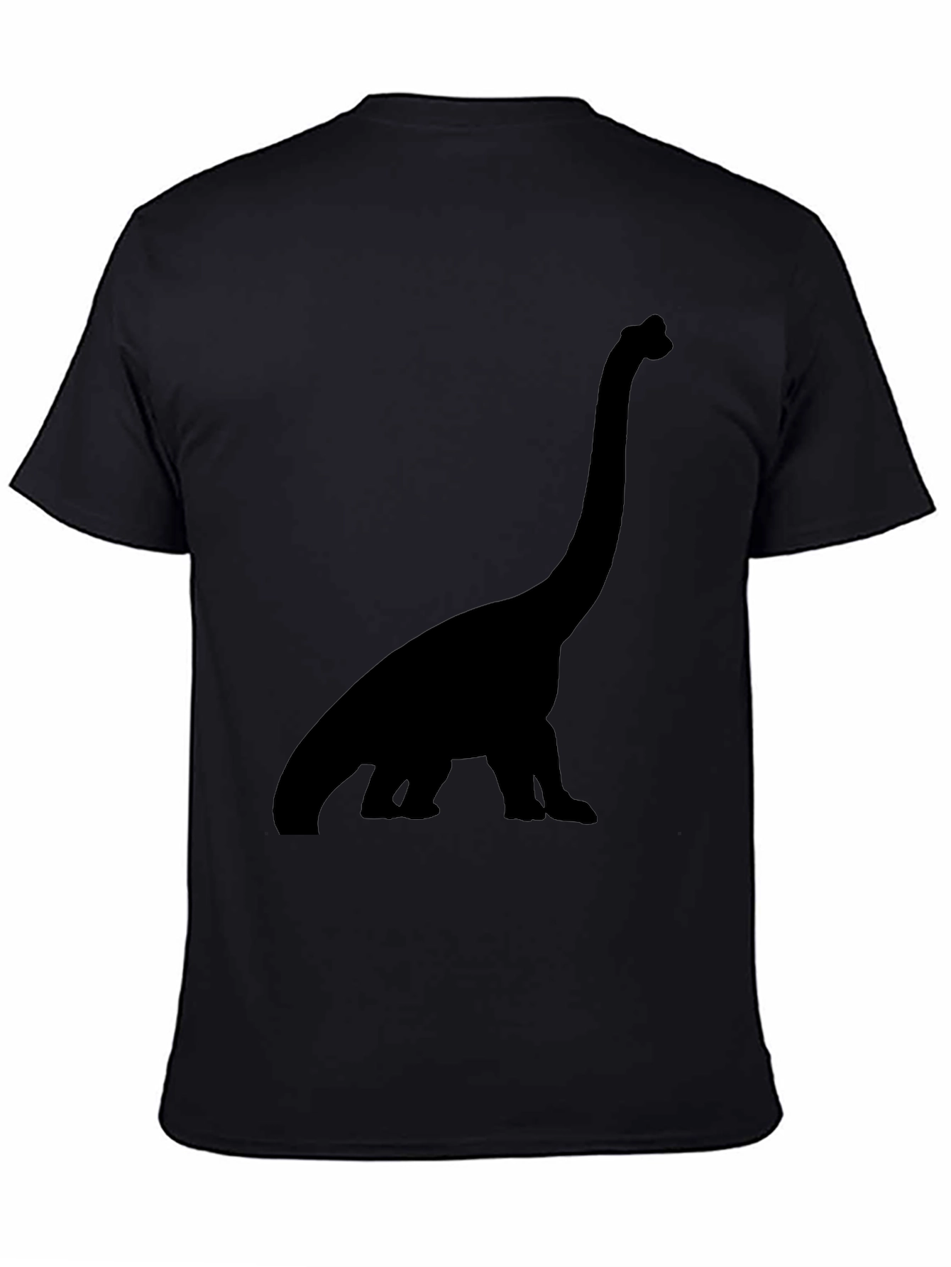 Dino Silhouette Tee - Black Cotton Casual Shirt