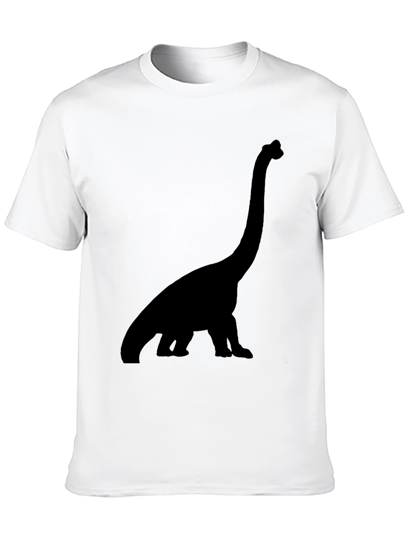 Dino Silhouette Tee - Black Cotton Casual Shirt