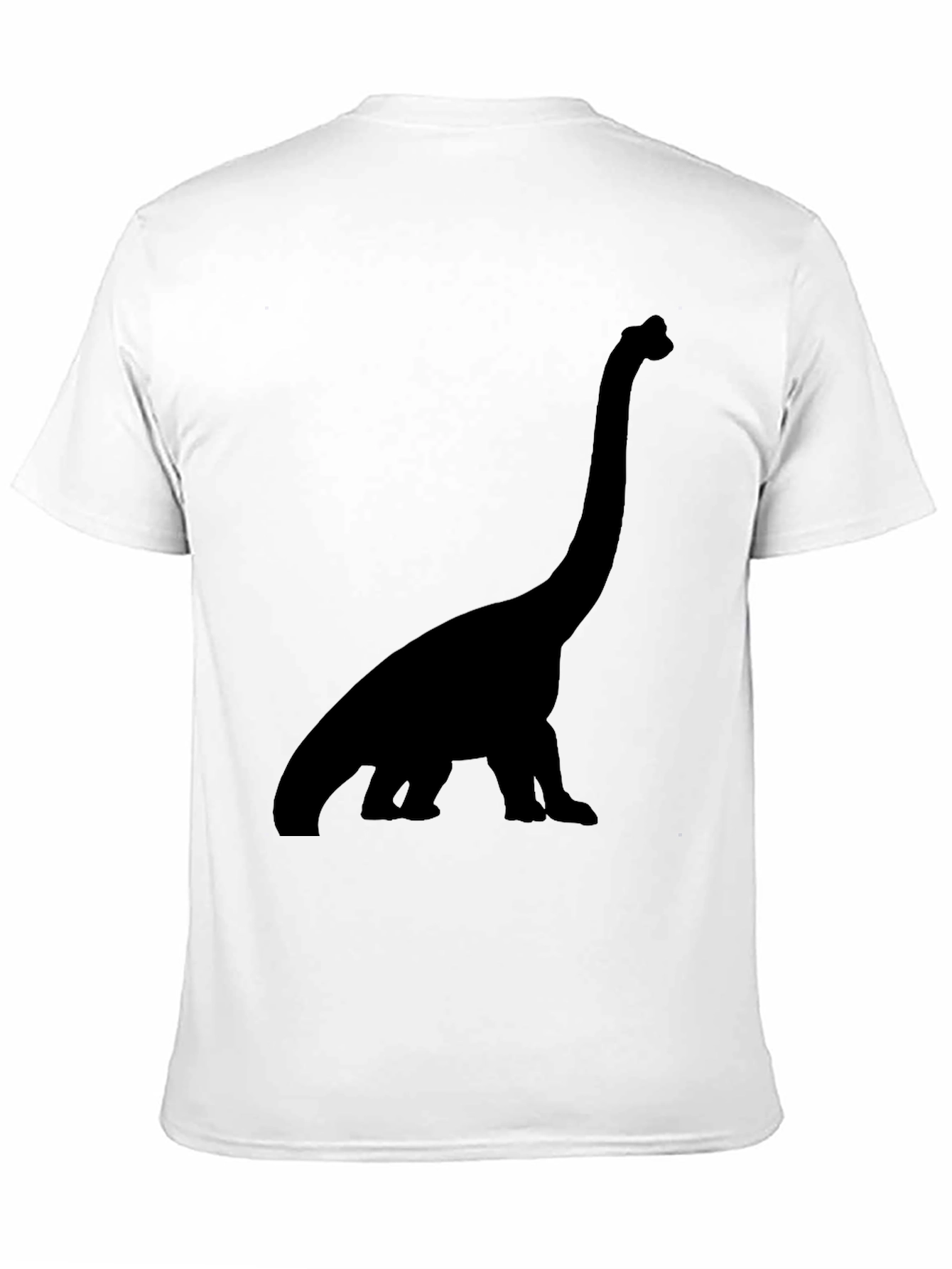 Dino Silhouette Tee - Black Cotton Casual Shirt