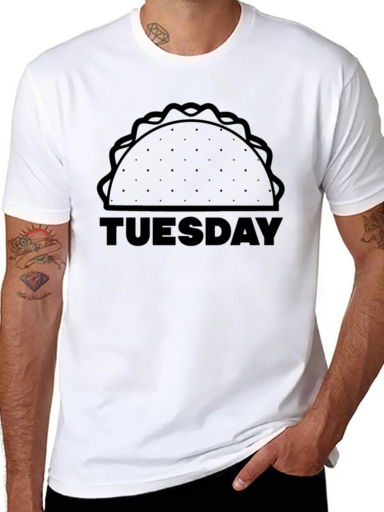 Taco Tuesday Graphic Tee - Mens Black T-Shirt
