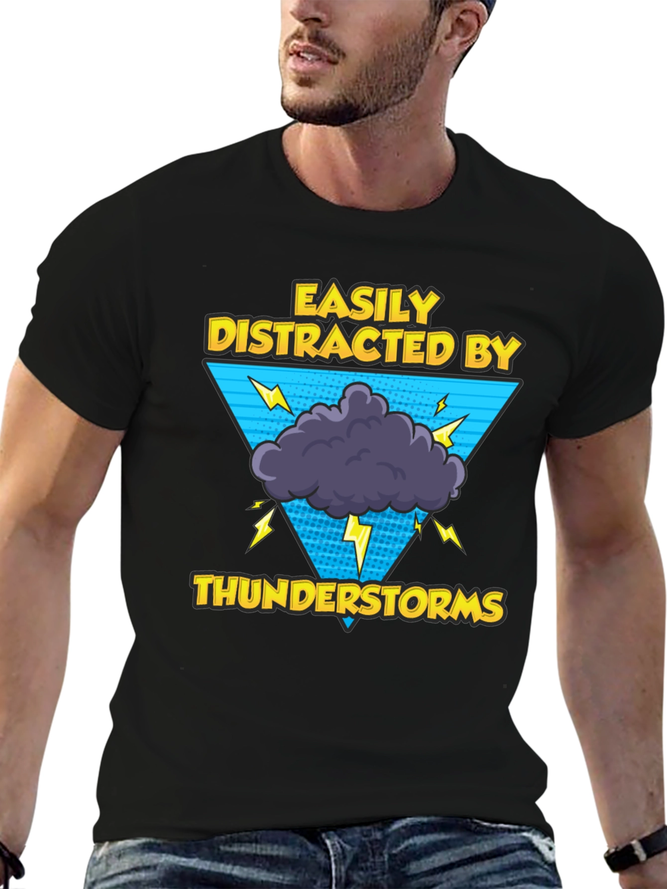 Easily Distracted by Thunderstorms Graphic Tee