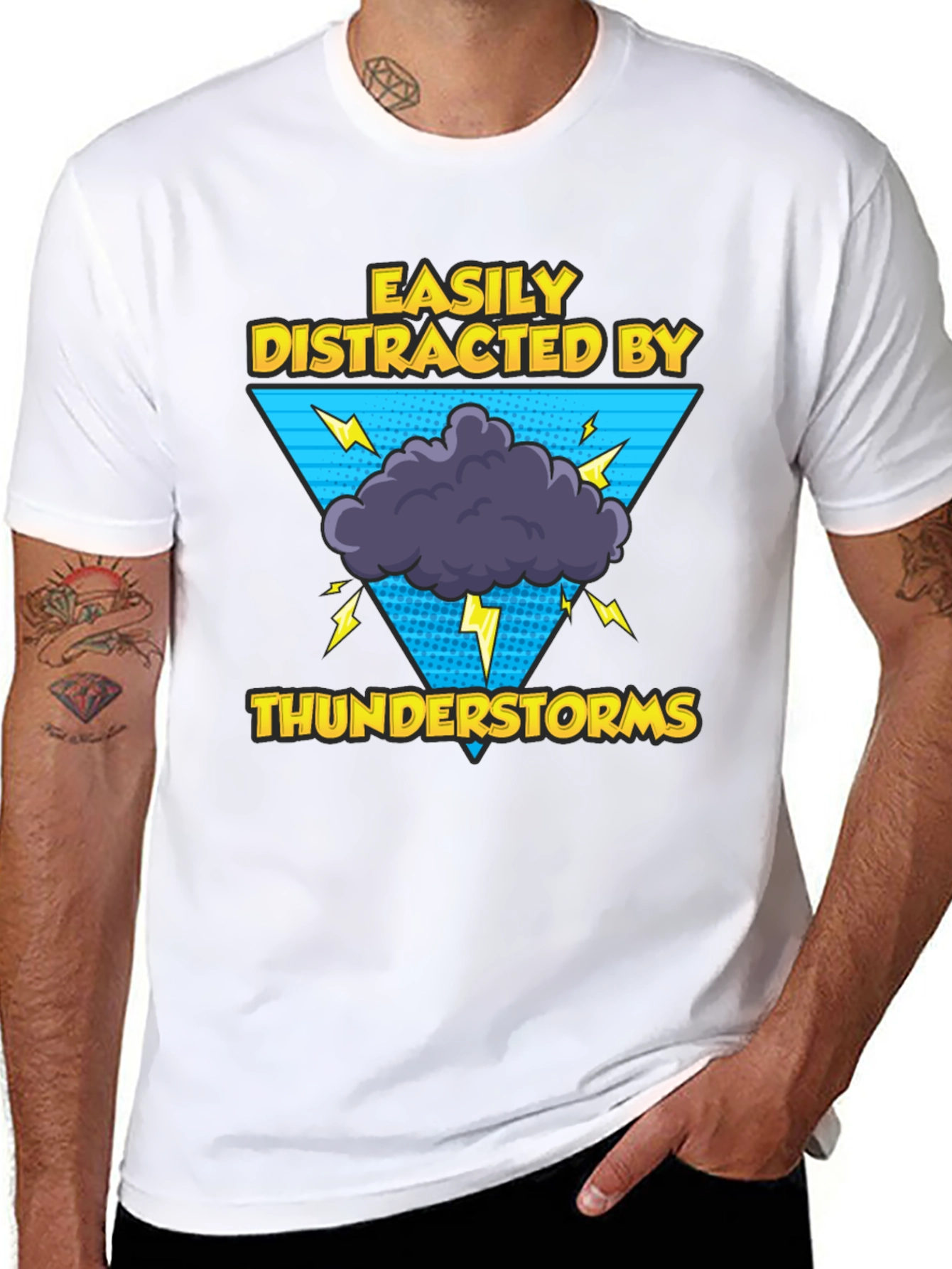 Easily Distracted by Thunderstorms Graphic Tee