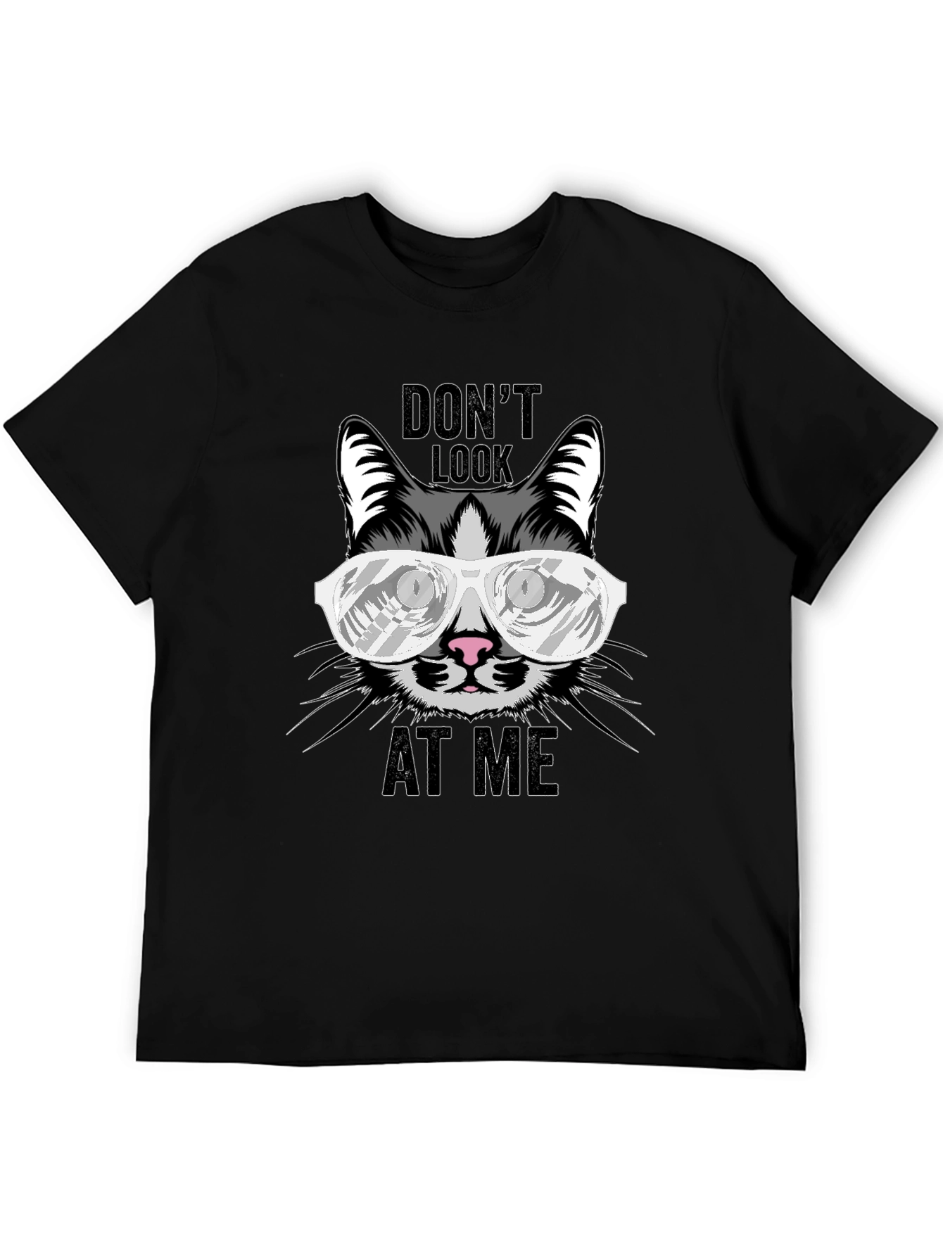 Dont Look At Me Cat Graphic T-Shirt