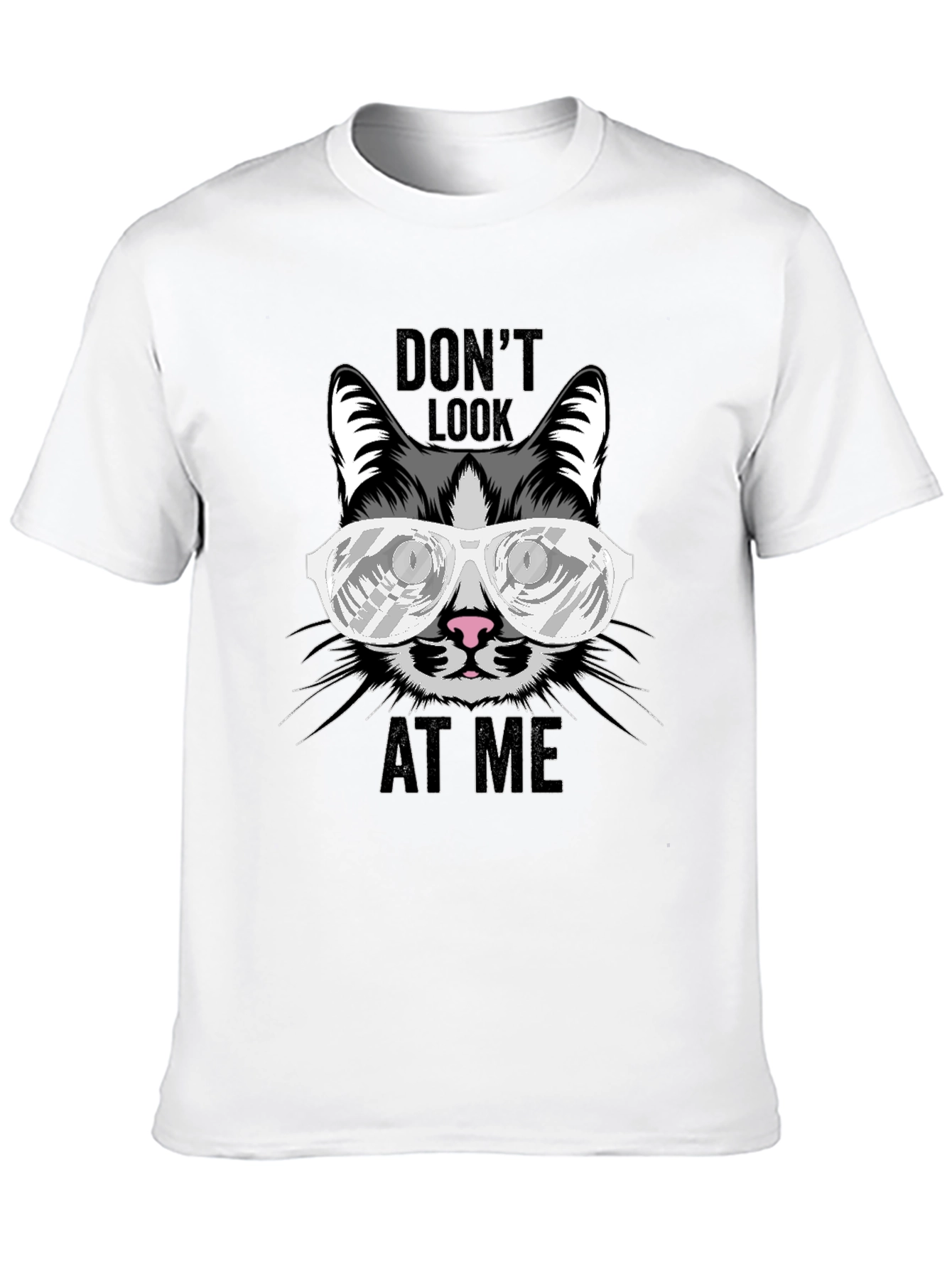 Dont Look At Me Cat Graphic T-Shirt
