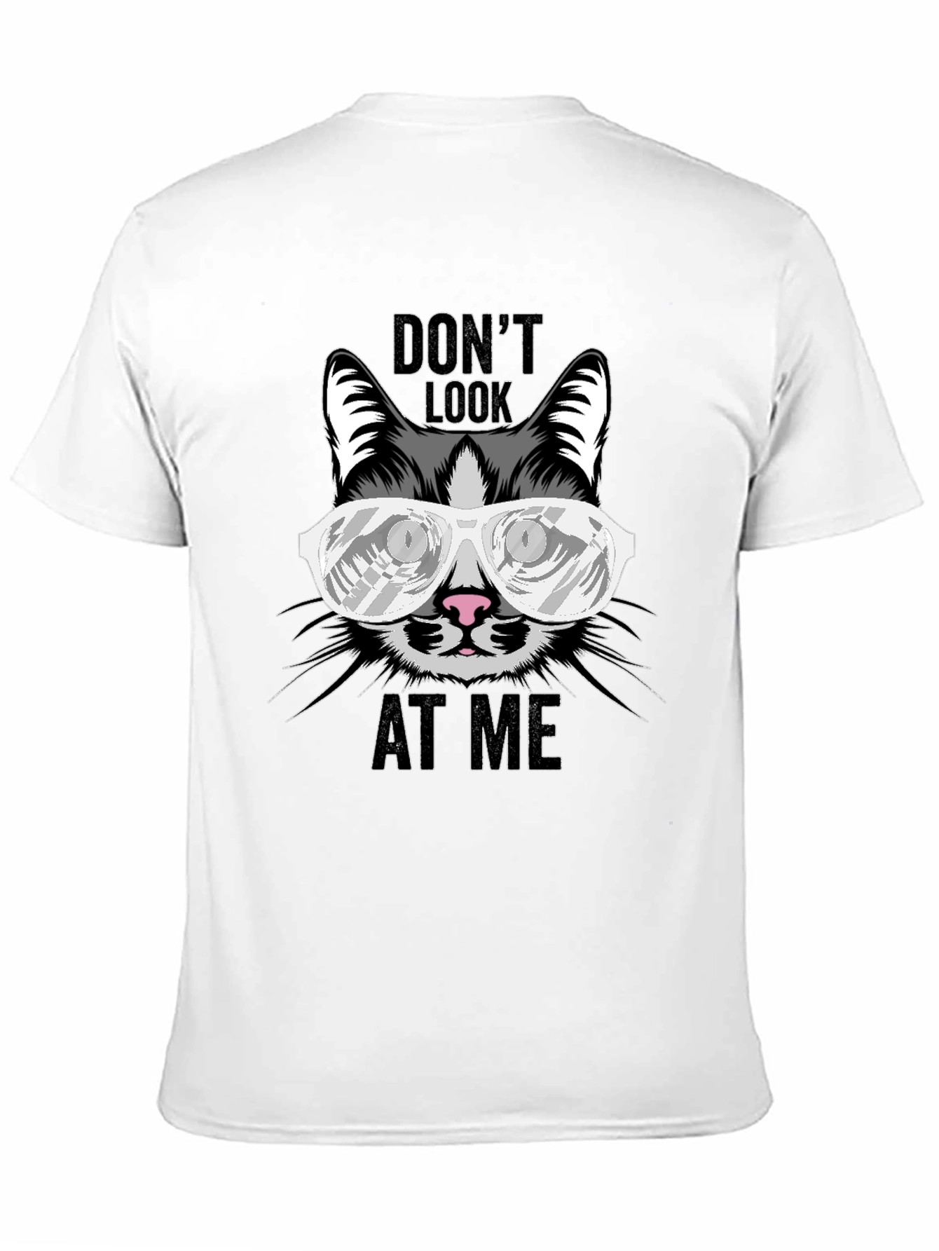 Dont Look At Me Cat Graphic T-Shirt