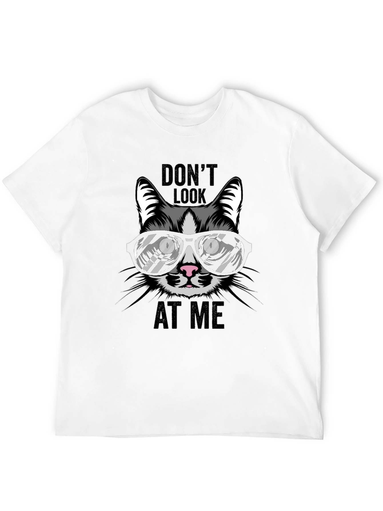 Dont Look At Me Cat Graphic T-Shirt