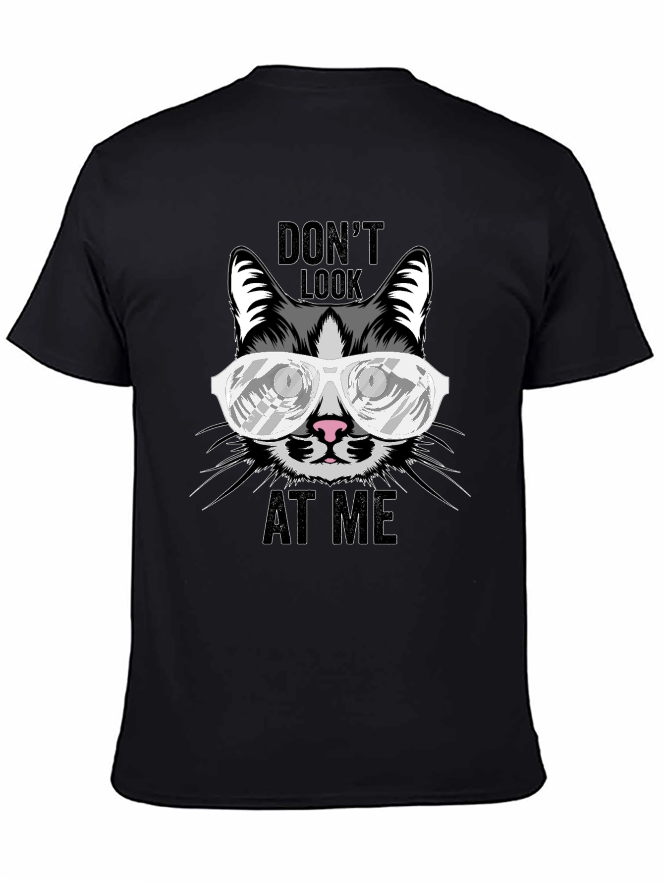 Dont Look At Me Cat Graphic T-Shirt