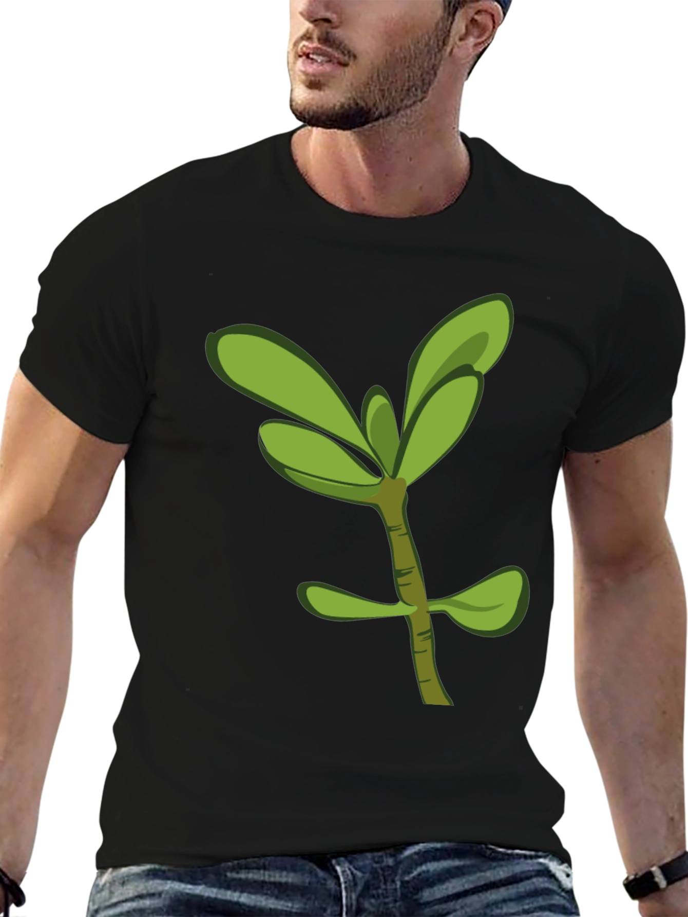 Green Sprout Graphic T-Shirt - Casual Style