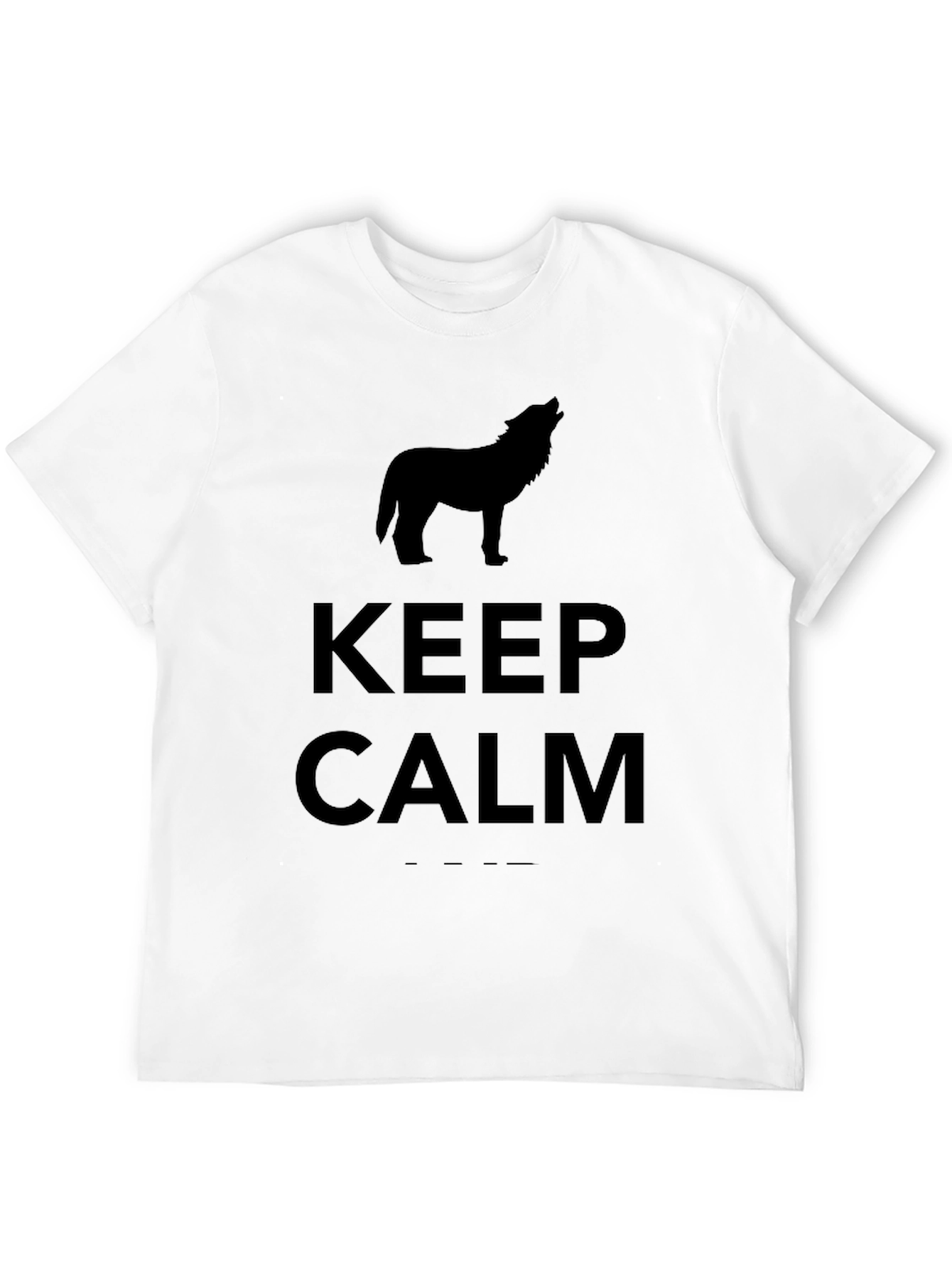 Keep Calm Howling Wolf Graphic T-Shirt