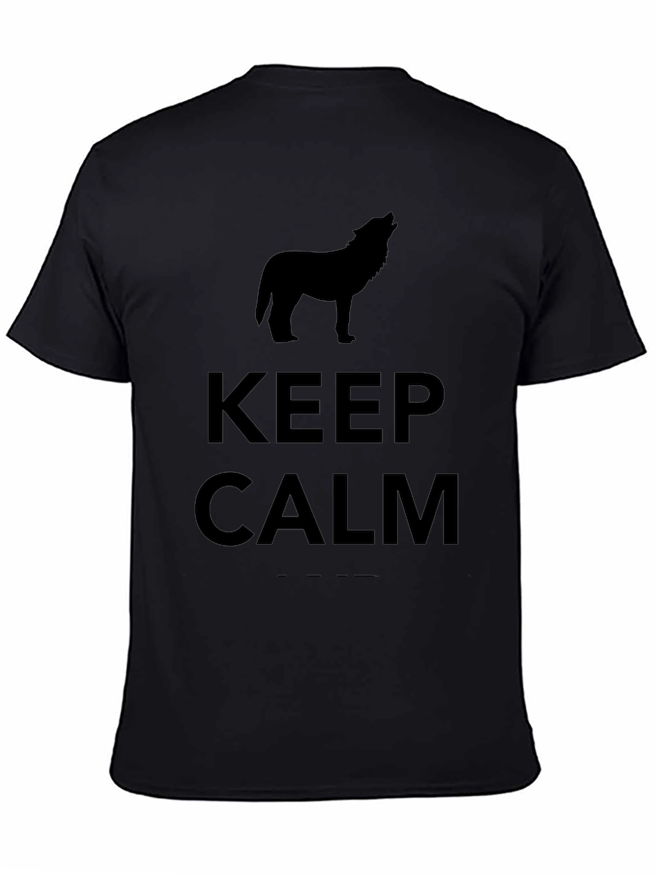 Keep Calm Howling Wolf Graphic T-Shirt