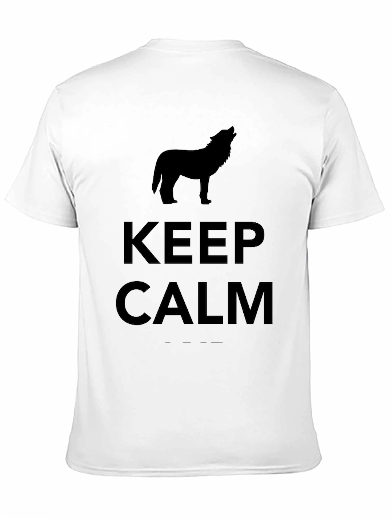 Keep Calm Howling Wolf Graphic T-Shirt