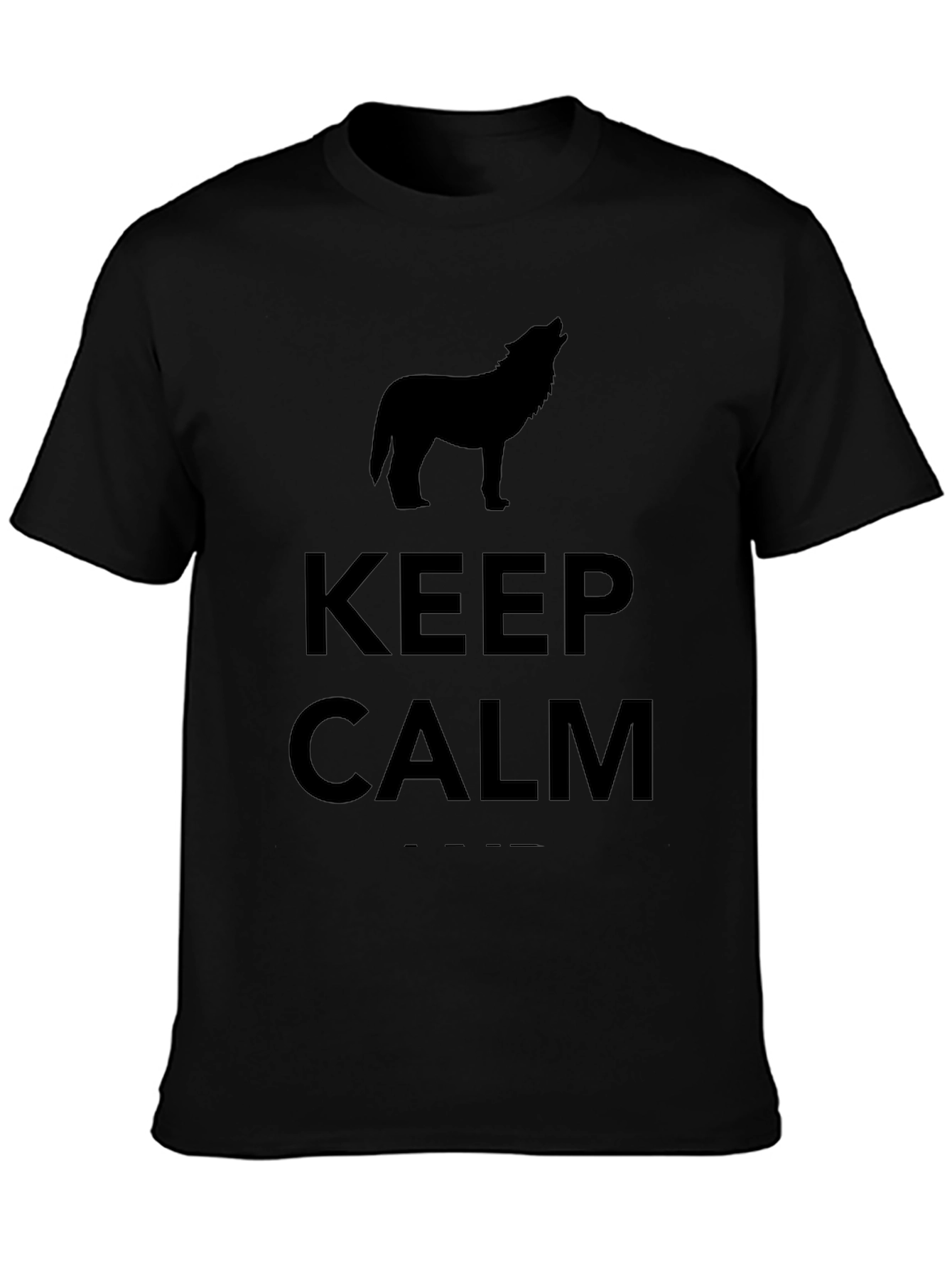 Keep Calm Howling Wolf Graphic T-Shirt