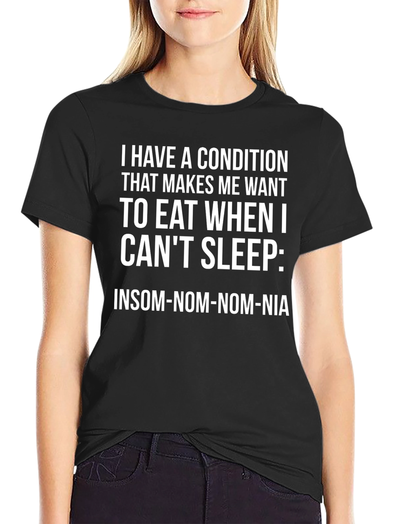 Insom-Nom-Nom-Nia Funny Graphic T-Shirt