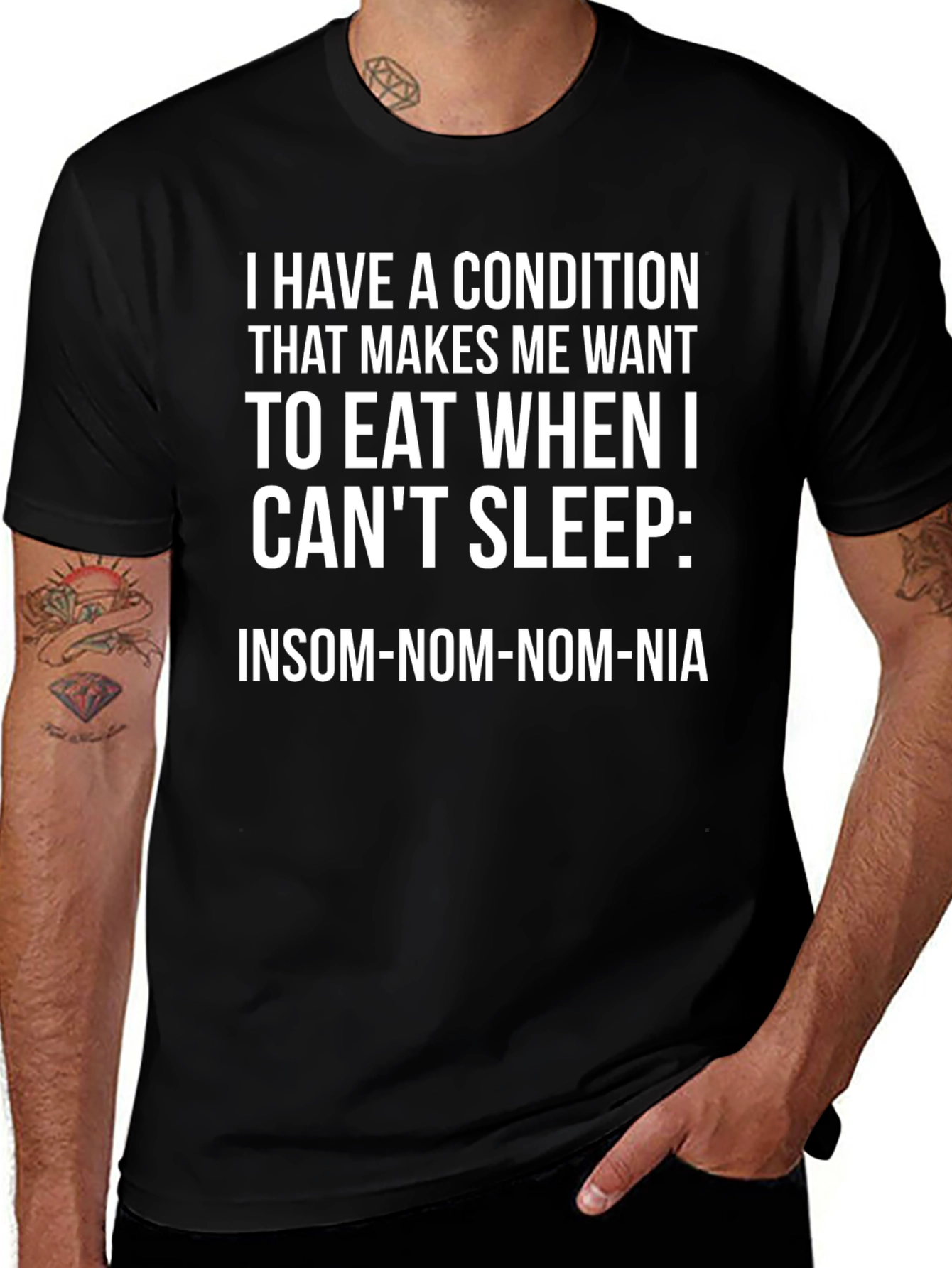 Insom-Nom-Nom-Nia Funny Graphic T-Shirt