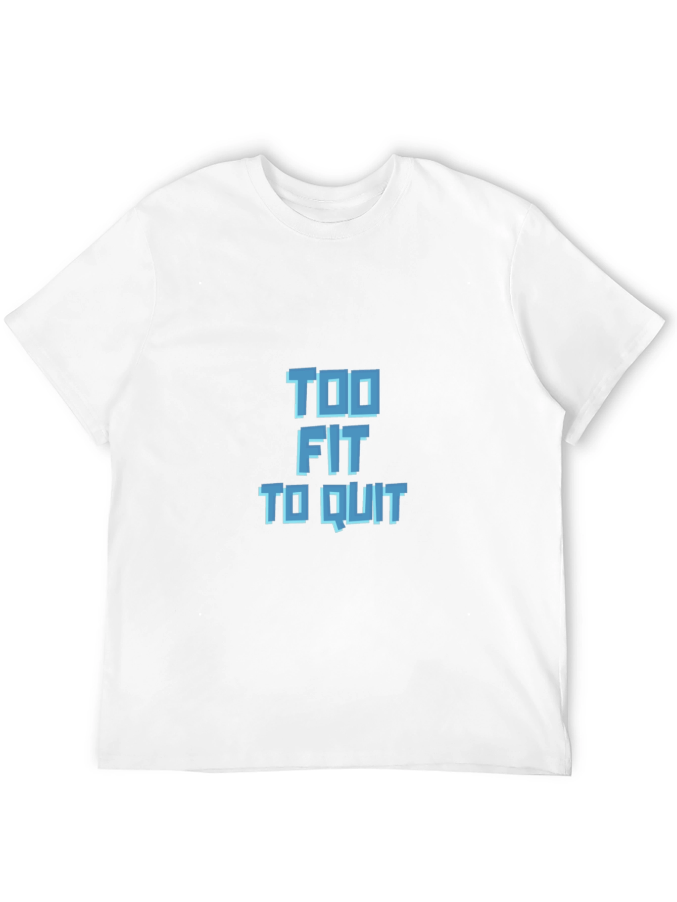 Too Fit to Quit Graphic Tee - Black