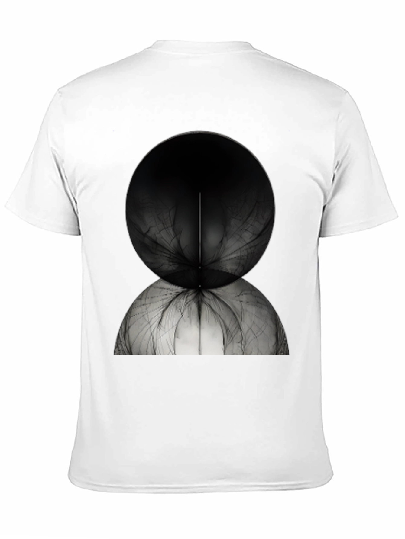 Abstract Spherical Design Tee - Modern Black T-Shirt