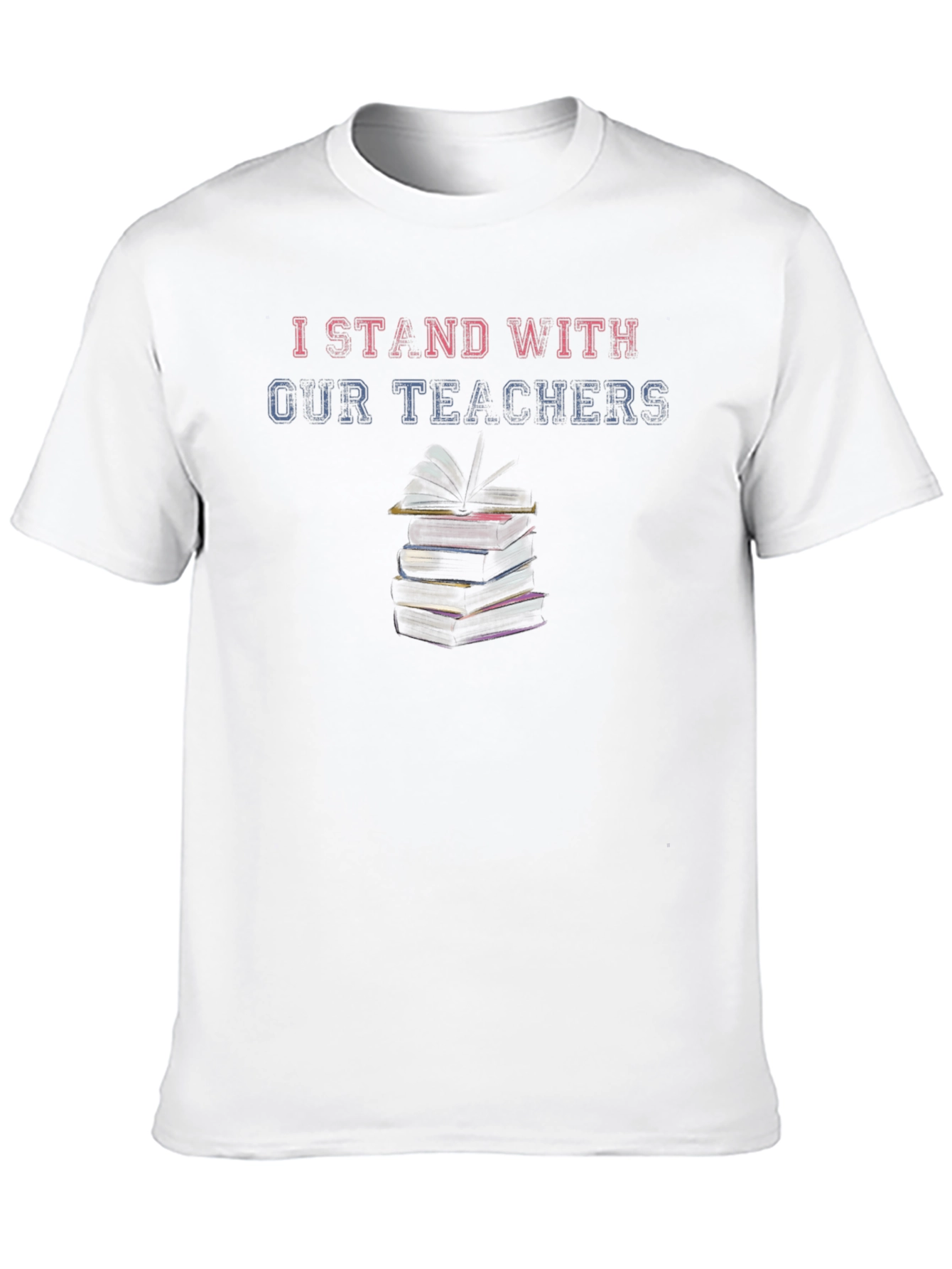 I Stand With Our Teachers Black T-Shirt