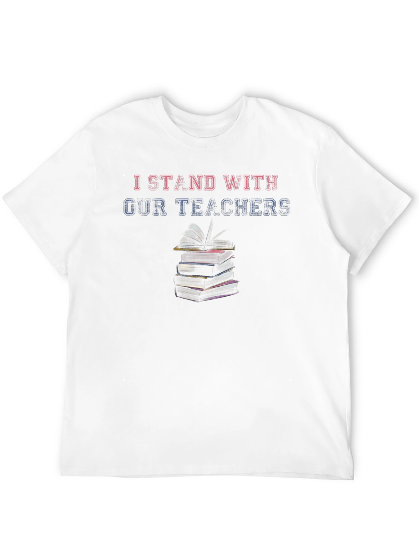 I Stand With Our Teachers Black T-Shirt